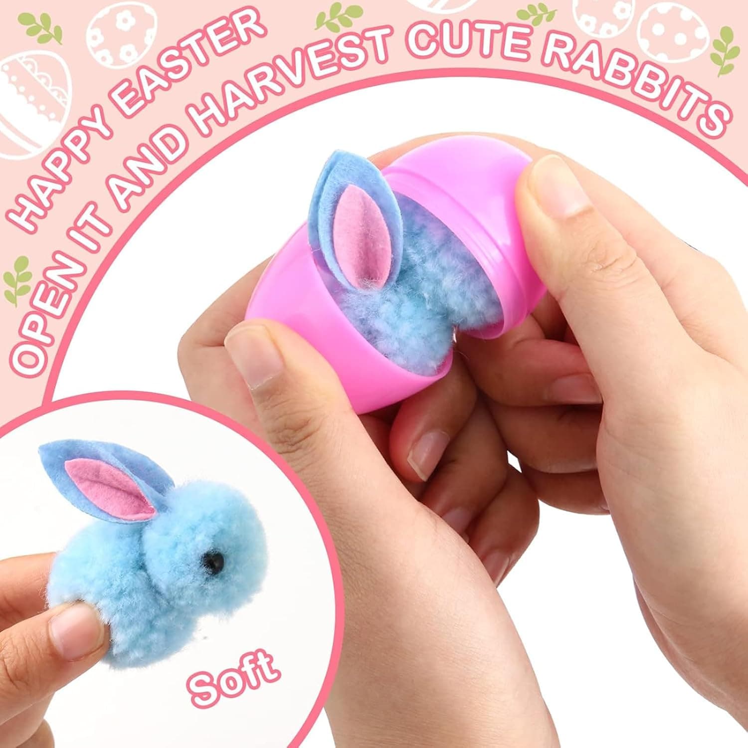 36 Pack Easter Eggs with Bunny Plush Fillers thumbnail 3
