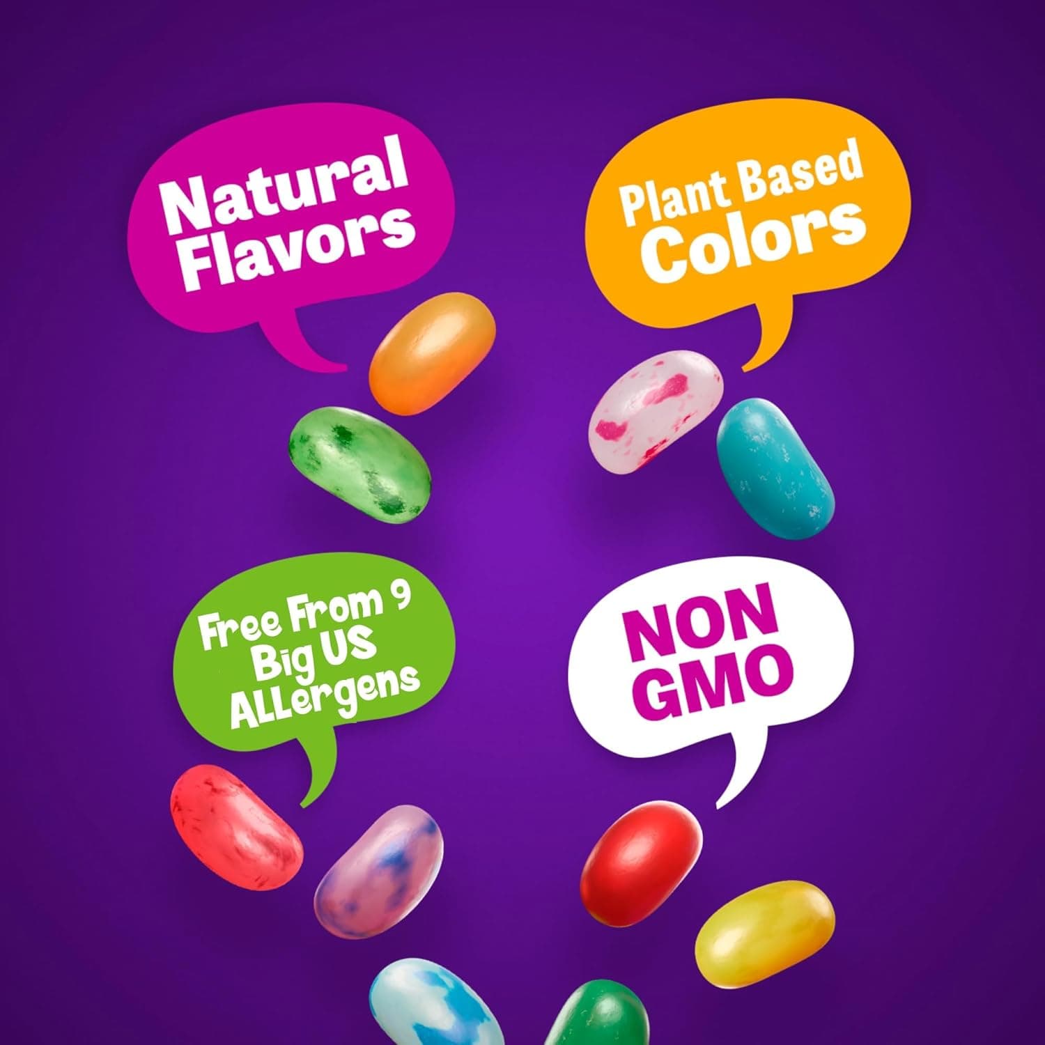 The Jelly Bean Planet, Gourmet Jelly Beans Bulk 42.5 Oz Jar - 36 Natural Fruit Flavors, Kosher Candy, Plant Based Colors - Gluten Free Jellybeans Easter Candy Gift, Allergen Friendly Basket Stuffers : Grocery &amp; Gourmet Food thumbnail 5
