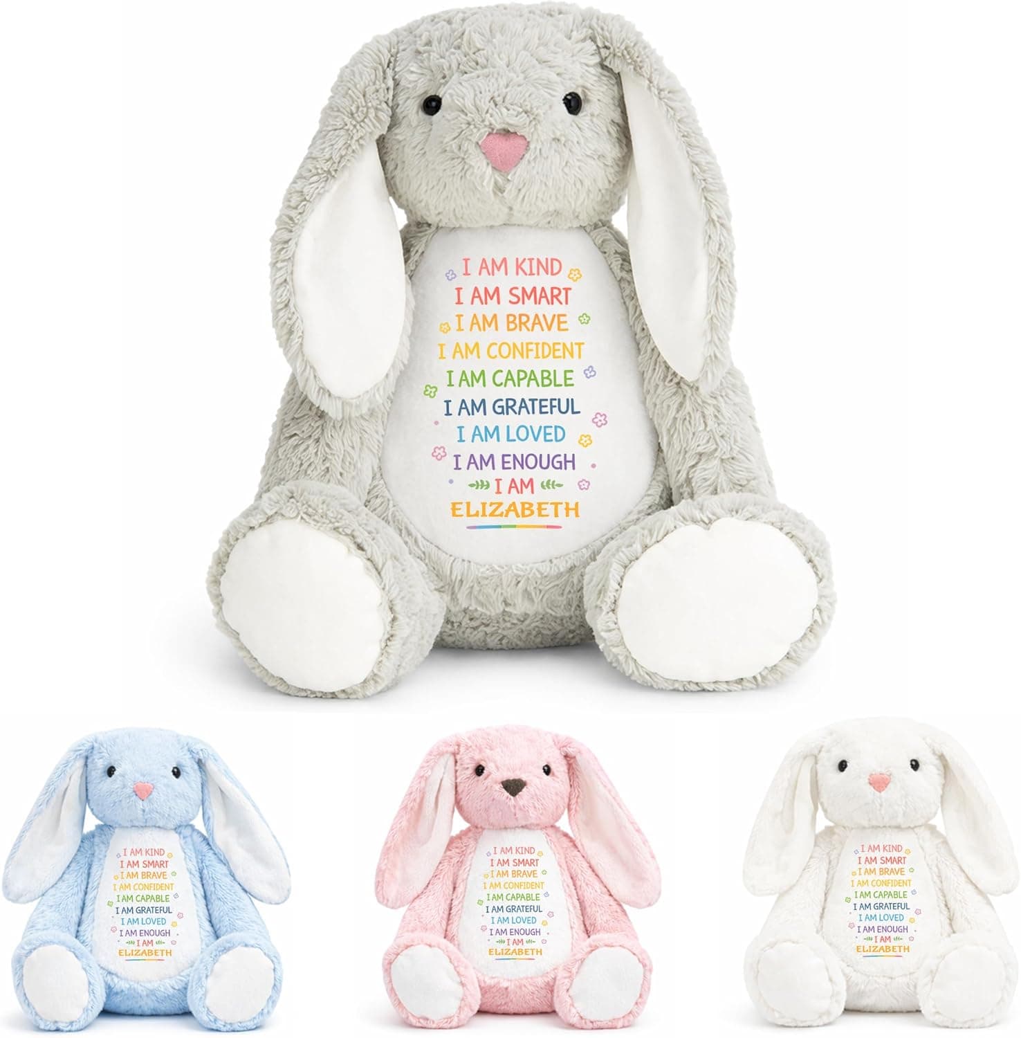 I Am Kind I Am Smart Personalized Bunny — Easter Gifts gift idea