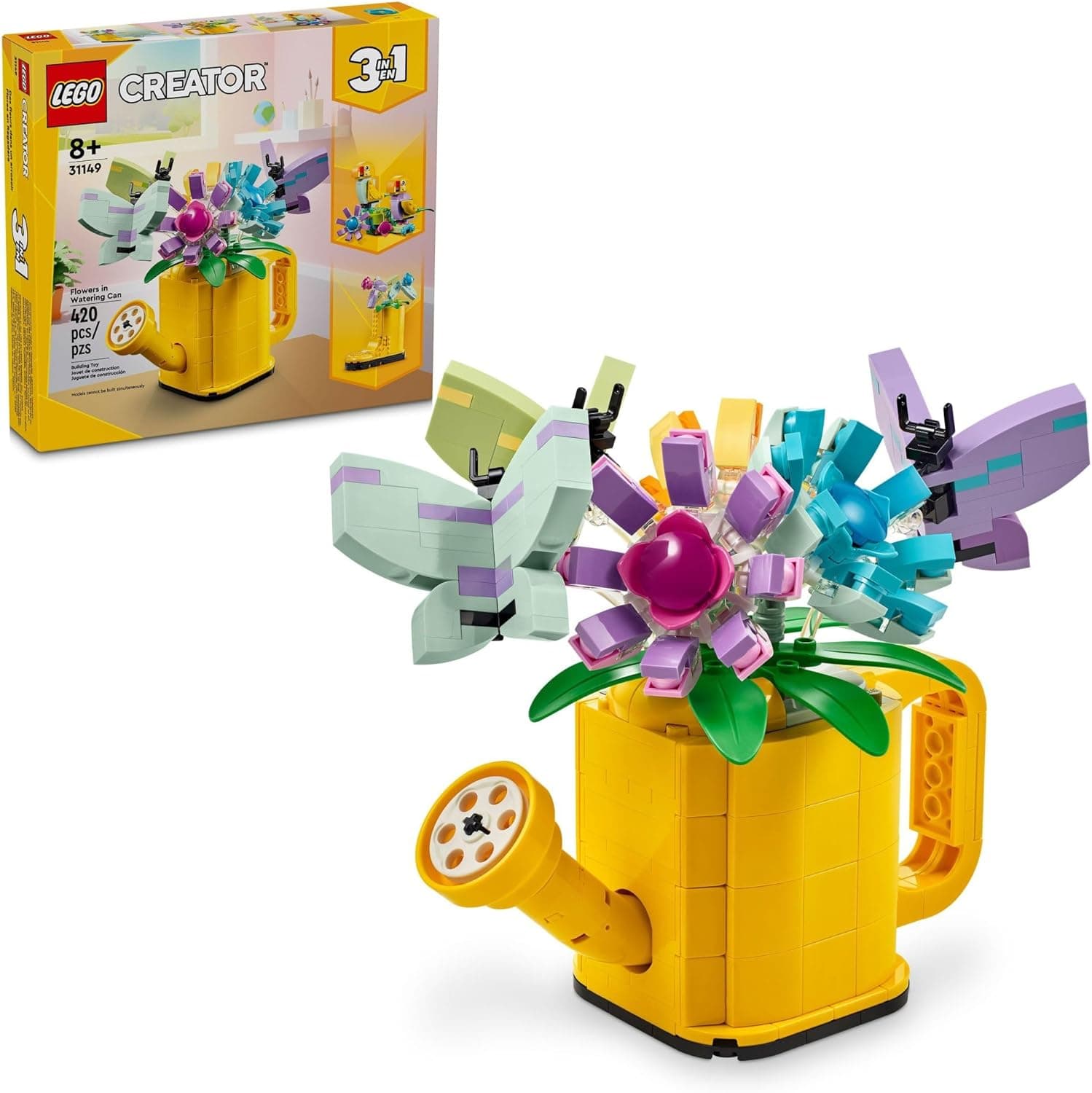 LEGO Creator 3 in 1 Flowers in Watering Can Building Toy — Spring Gift Ideas gift idea