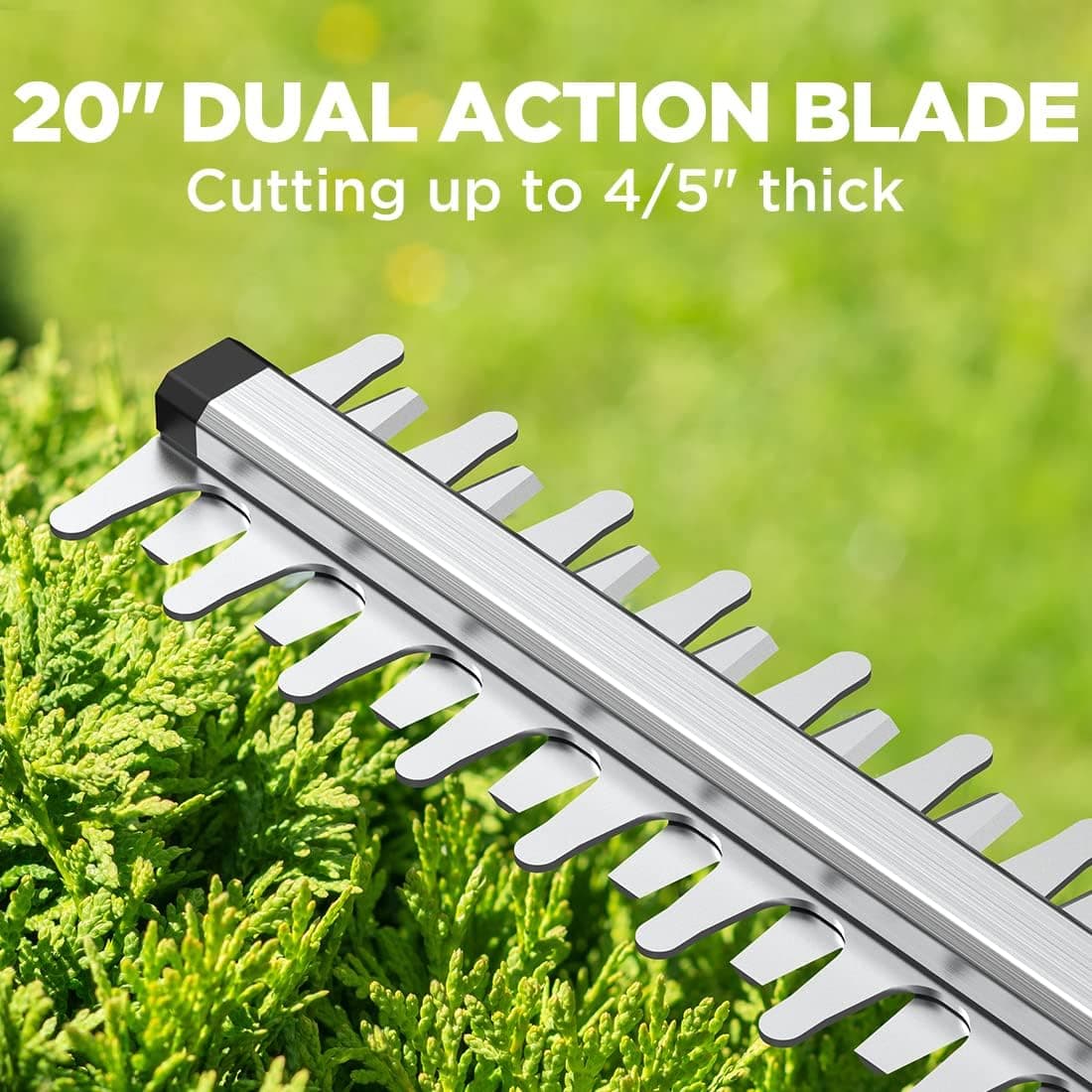 Litheli 20V Cordless Hedge Trimmer with 2.0Ah Battery thumbnail 2