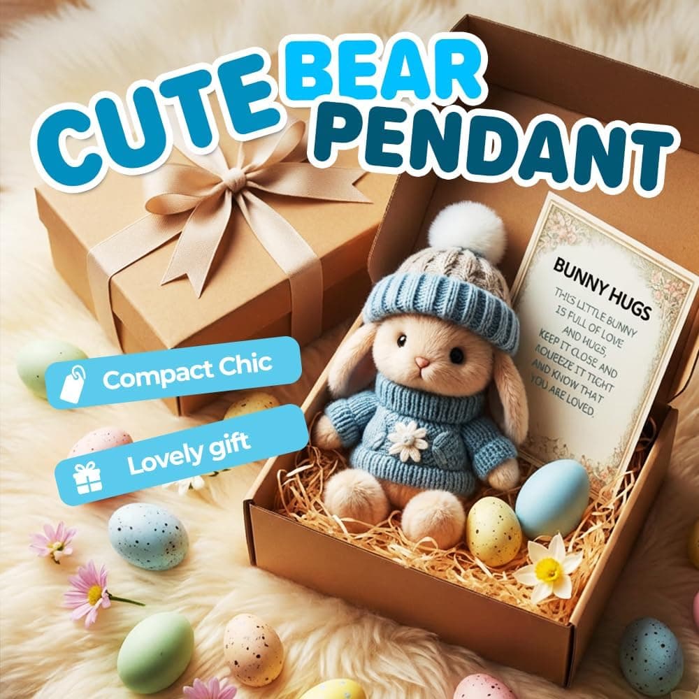 Drkicsy Handmade Mini Bunny Hug Plush - Blue thumbnail 2