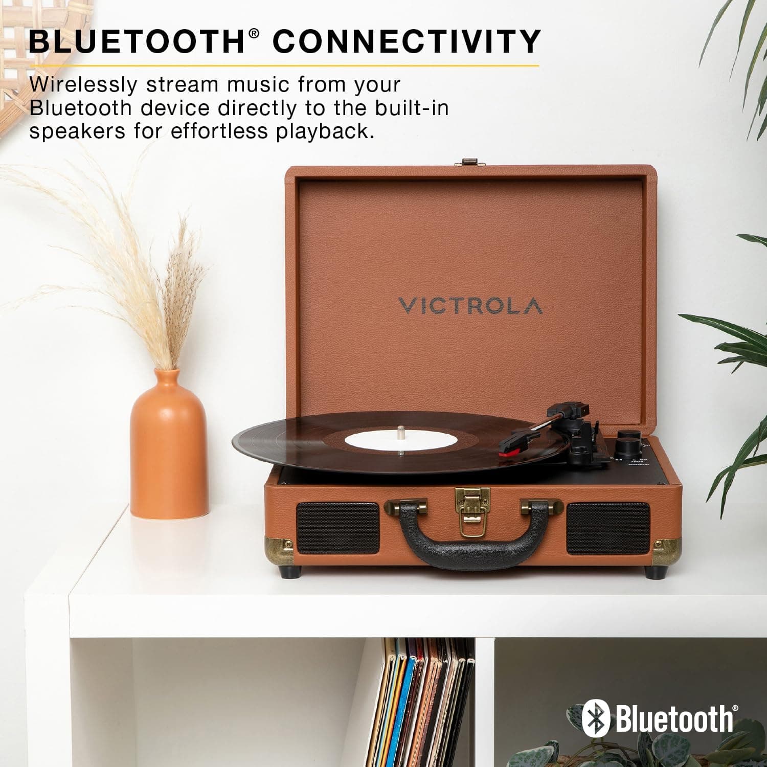 Victrola Journey II (2025 Model) – Bluetooth Suitcase Record Player – Built-in Stereo Speakers with Enhanced Bass, 3-Speed Turntable, Bluetooth Input and Output, RCA &amp; Headphone Outputs (Pink) : Everything Else thumbnail 5