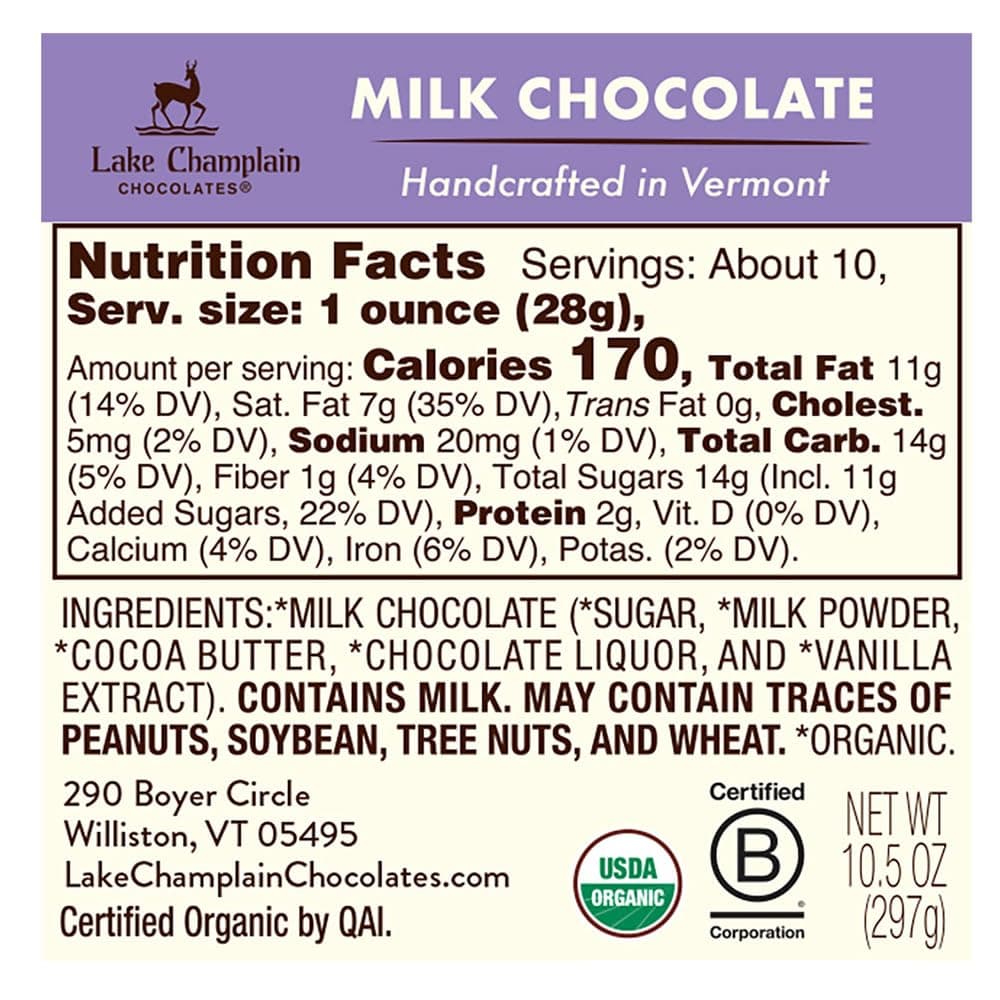 Lake Champlain Organic Solid Milk Chocolate Easter Bunny — Easter Gifts gift idea