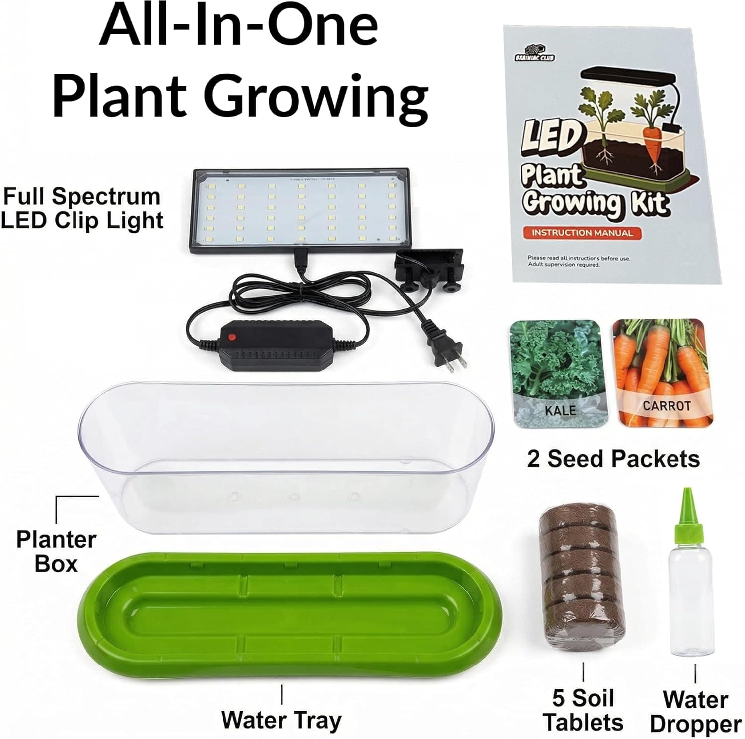 Plant Growing Kit with LED Grow Light and Root Viewing Window thumbnail 5