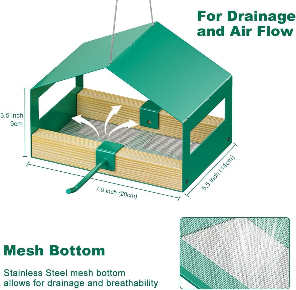 FANHAO Metal Bird Feeder for Outdoor Hanging thumbnail 4