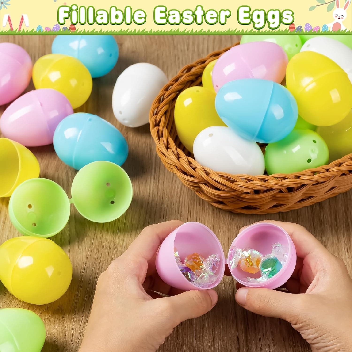 Birebebys 1500 Piece Plastic Easter Eggs Bulk Pack thumbnail 4
