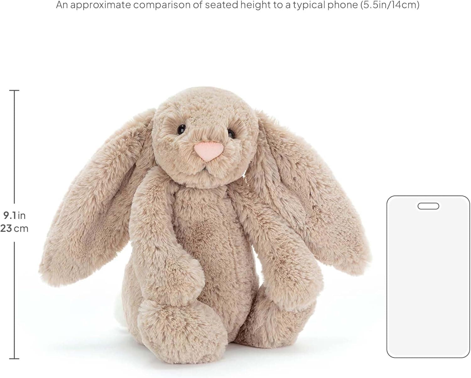 Jellycat Bashful Beige Bunny Stuffed Animal - 12 inches thumbnail 2