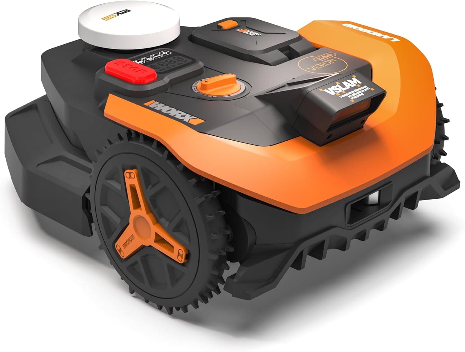 WORX Landroid Vision Cloud Robot Lawn Mower, No Perimeter Wire Robot Mower for 1/4 Acre, AI Obstacle Avoidance and RTK Cloud Navigation, 30% Slope, Auto Mapping, App Control, WR310 : Everything Else — Spring Gift Ideas gift idea