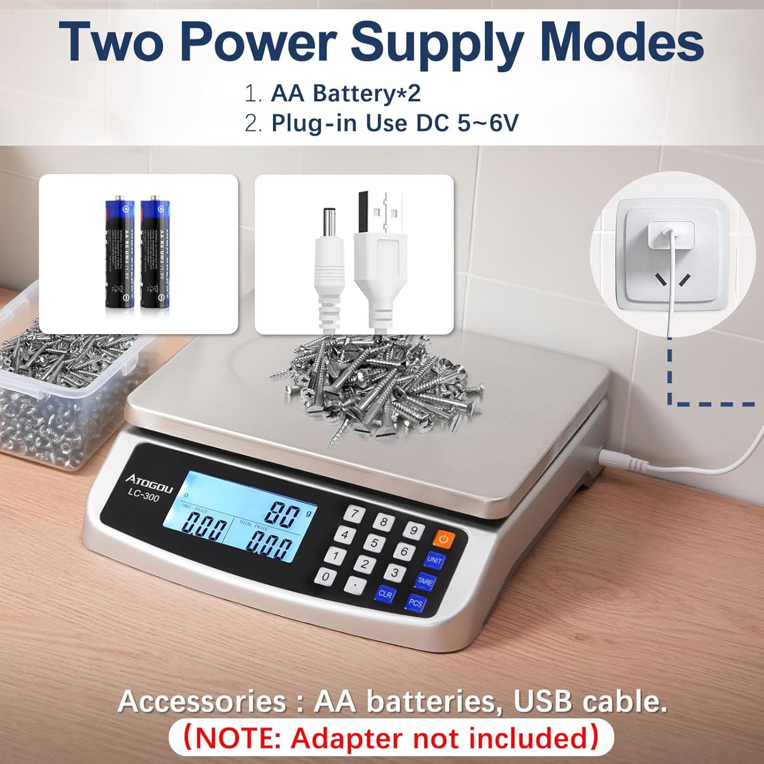 Atogou 110lb Commercial Food Scale with Price Computing thumbnail 3