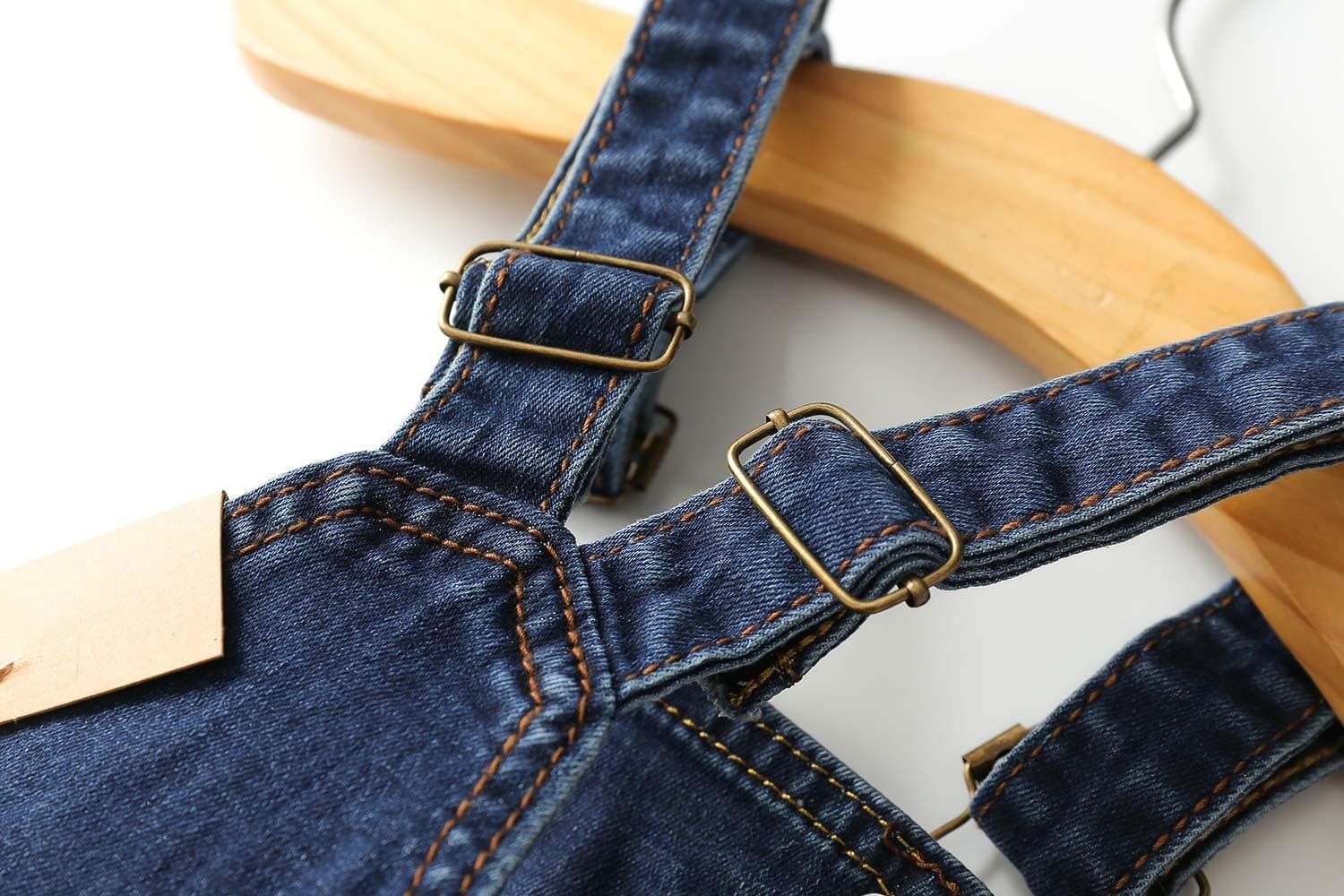 KIDSCOOL SPACE Baby Boy Girl Jean Overalls,Toddler Slim Cute Denim Jumper,Blue,3-4 Years: Clothing, Shoes &amp; Jewelry thumbnail 3