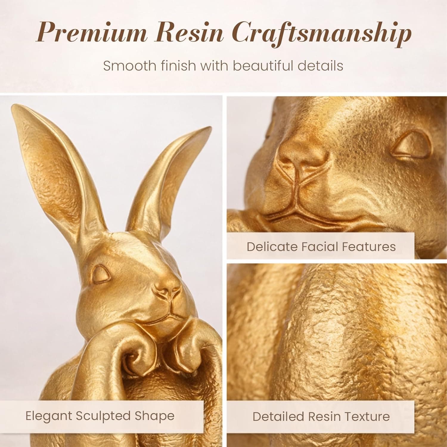 Daily Partner Gold Easter Bunny Figurine thumbnail 4