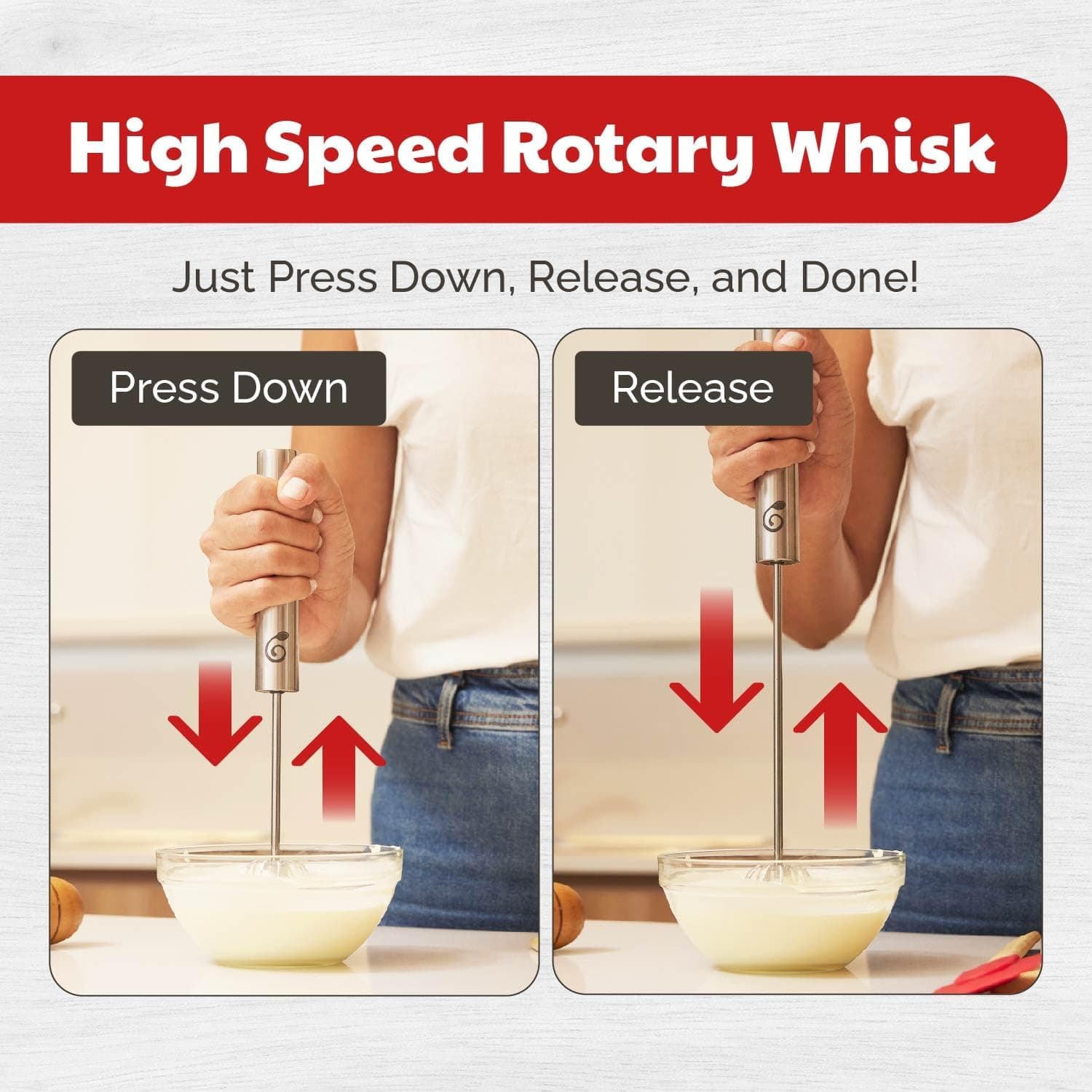 Stainless Steel Egg Whisk - 2 Pack (12 & 14 Inch) thumbnail 5