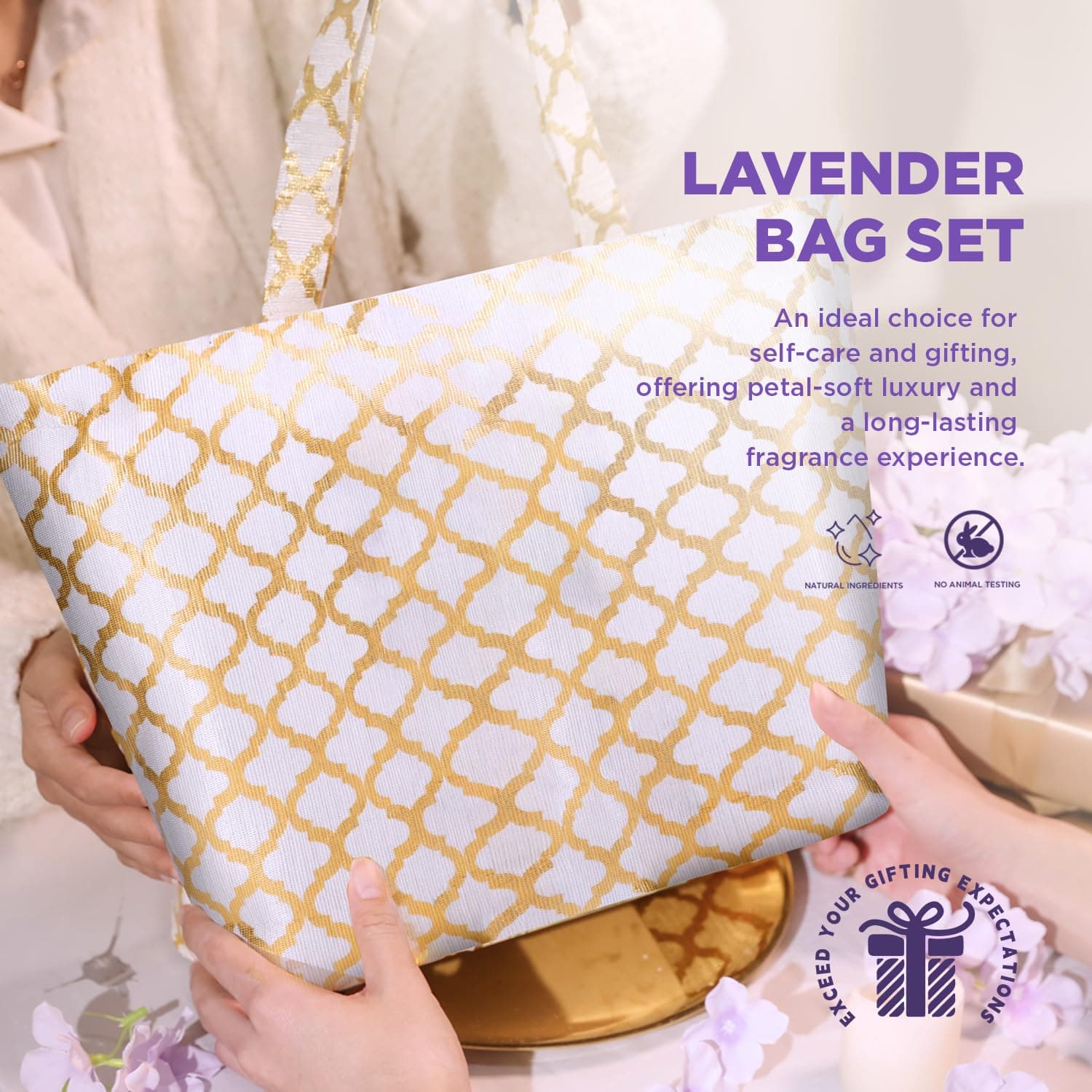 Spa Luxetique Lavender Bath & Body Gift Set with Tote Bag thumbnail 4