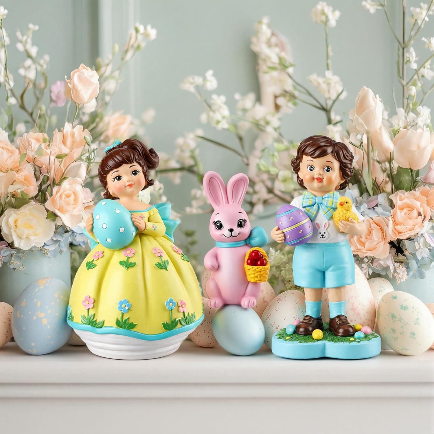 Bucherry Vintage Easter Decoration Statue Figurines thumbnail 4
