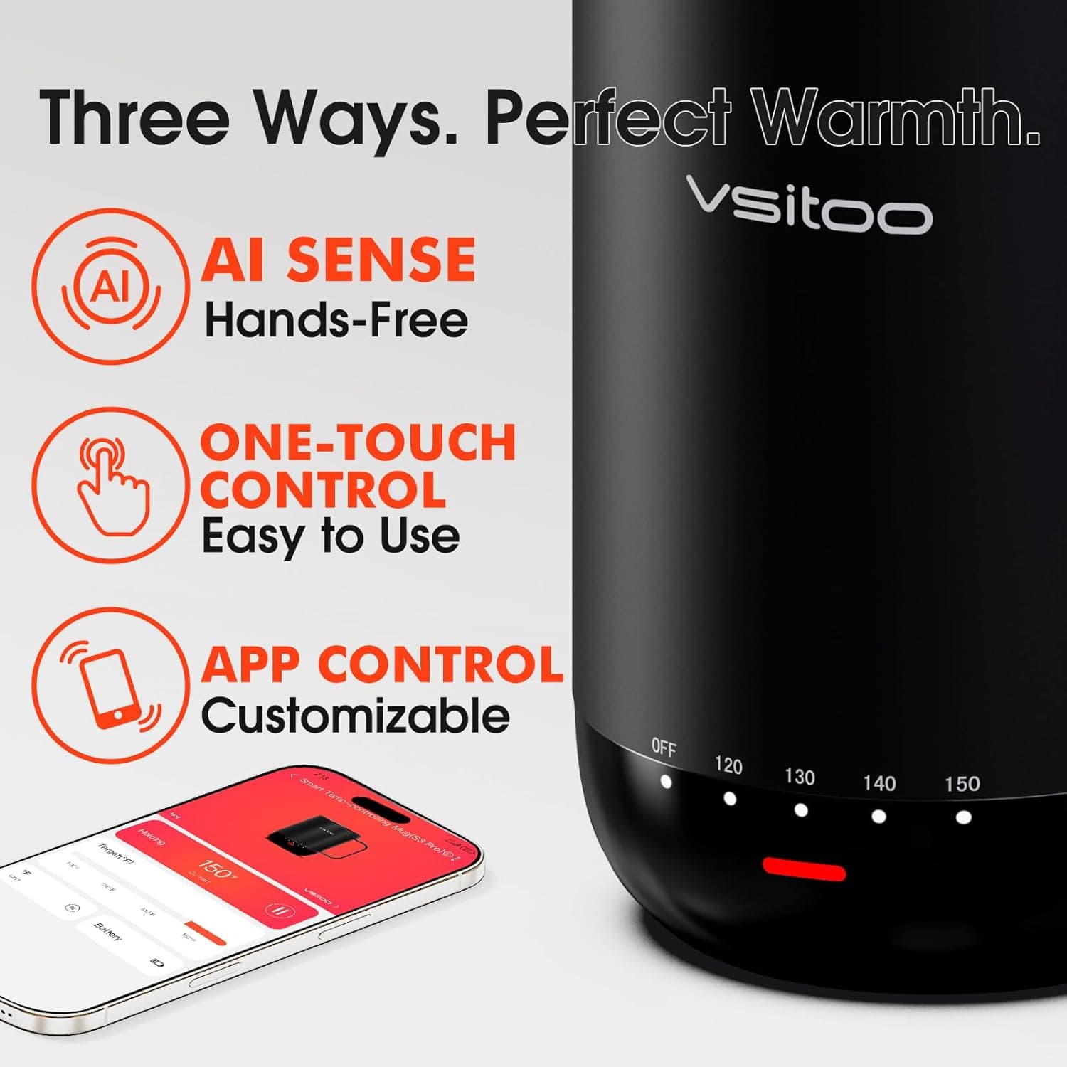 Vsitoo S3 Pro 16oz Smart Self-Heating Coffee Mug thumbnail 4