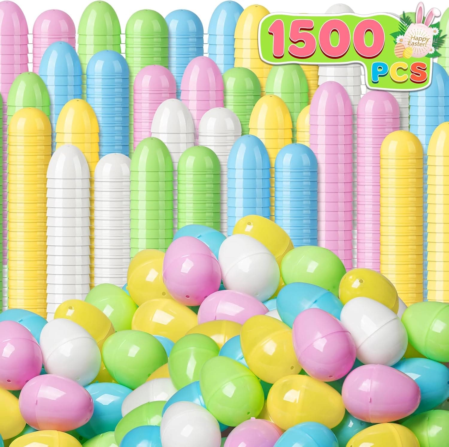 Birebebys 1500 Piece Plastic Easter Eggs Bulk Pack — Easter Gifts gift idea