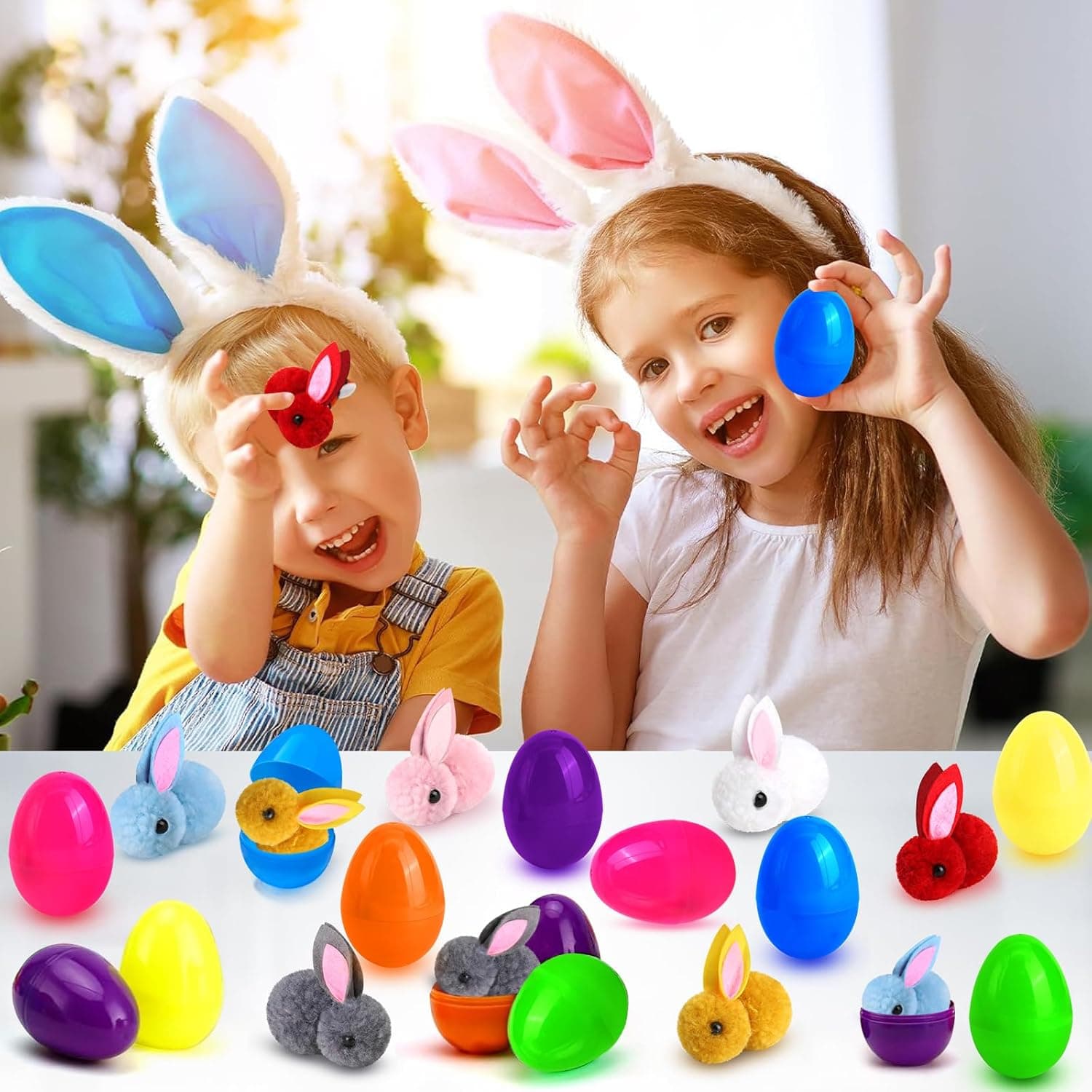 36 Pack Easter Eggs with Bunny Plush Fillers thumbnail 5