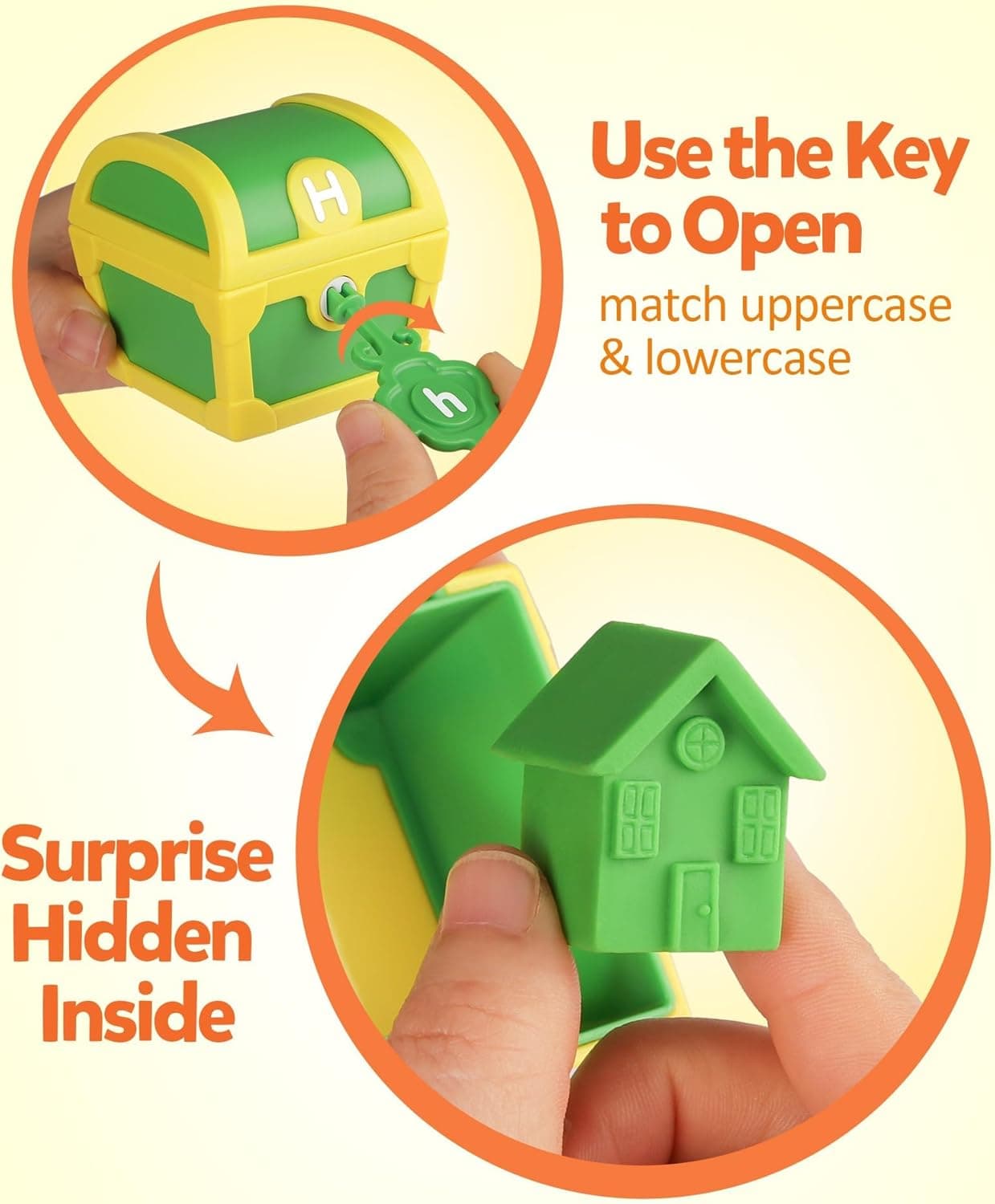 Coogam Alphabet Learning Toys for Toddlers, 26pcs Surprise Letters Treasure Locks with Keys, Uppercase Lowercase ABC Matching Color Sorting Game, Montessori Fine Motor Skill Gift for 3 4 5 Year Old : Toys &amp; Games thumbnail 2