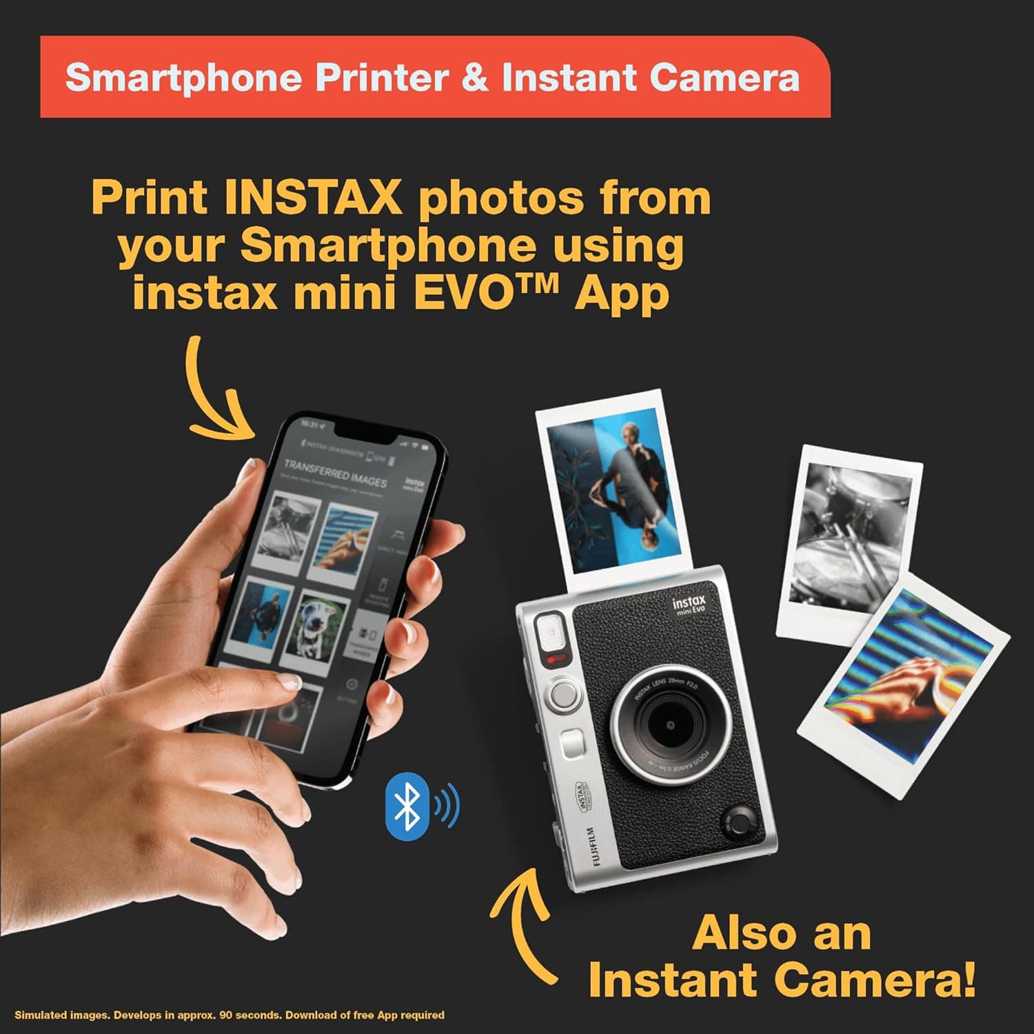 Fujifilm Instax Mini EVO Instant Camera - Brown thumbnail 2