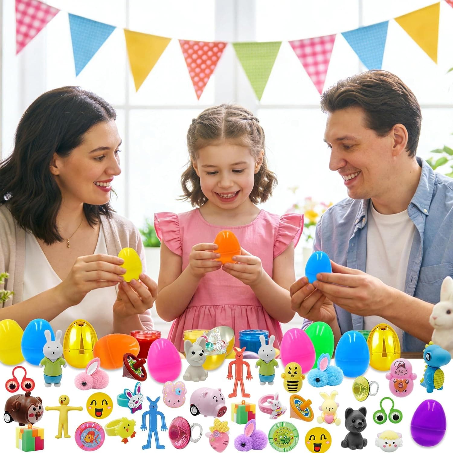 ZICZLI Golden Surprise Eggs - 100 Prefilled Easter Eggs with Assorted Toys thumbnail 5