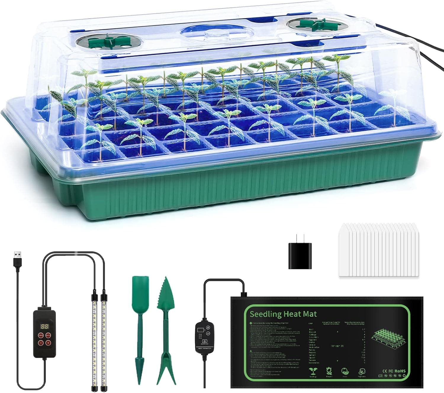 joyhalo 40 Cell Seed Starter Kit with Grow Light and Heating Mat — Spring Gift Ideas gift idea
