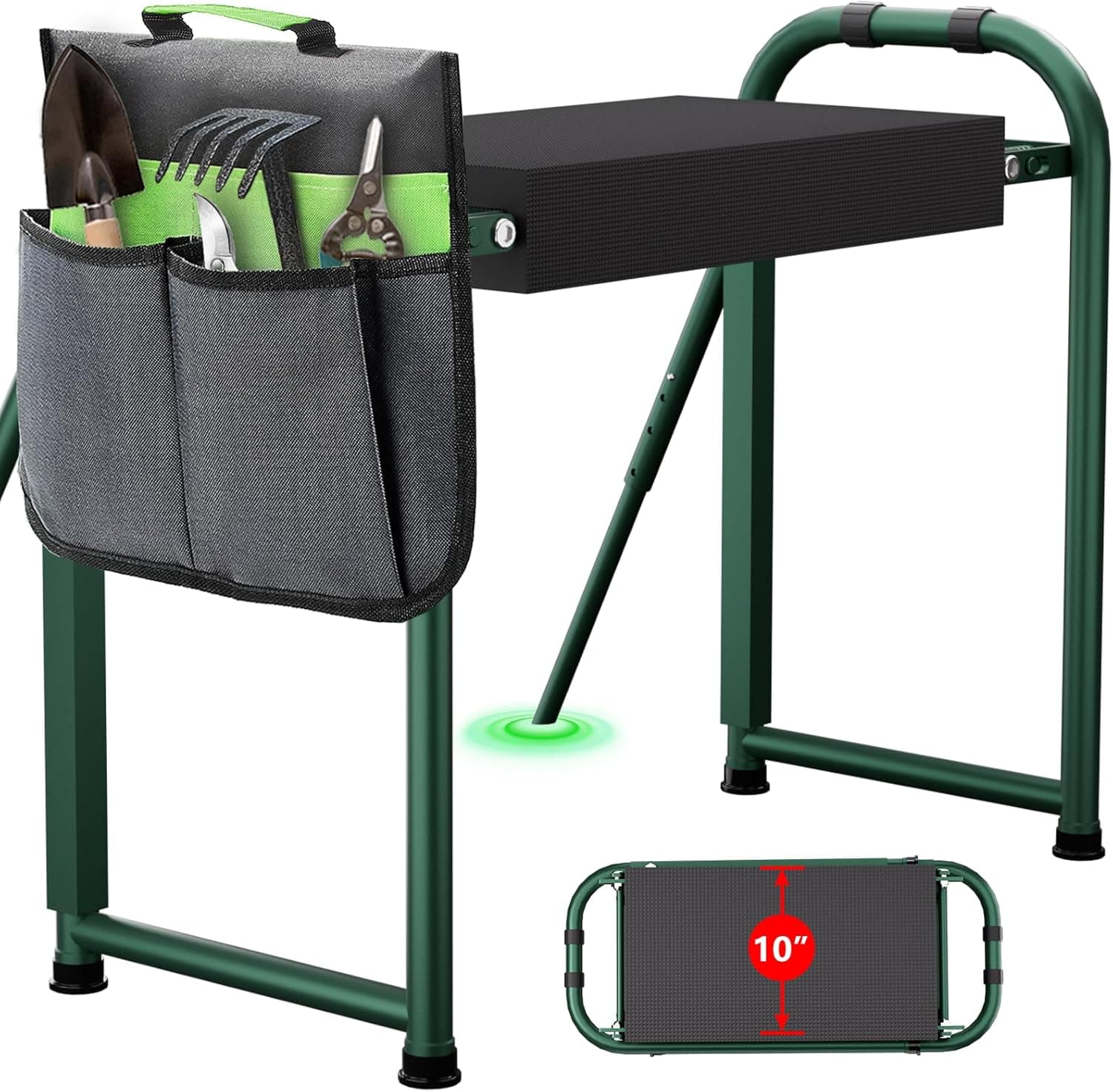 seasky Foldable Garden Kneeler and Seat, Anti-Tipping Heavy Duty 400 lbs Capacity, Widened Thick Soft Kneeling Pad, Gardening Stool with Tool Bag, Gifts for Women Seniors Parents : Patio, Lawn &amp; Garden view 1