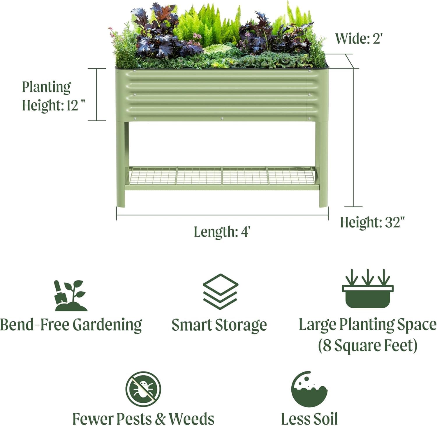 Elevated Raised Garden Bed-V Series, 2 thumbnail 2