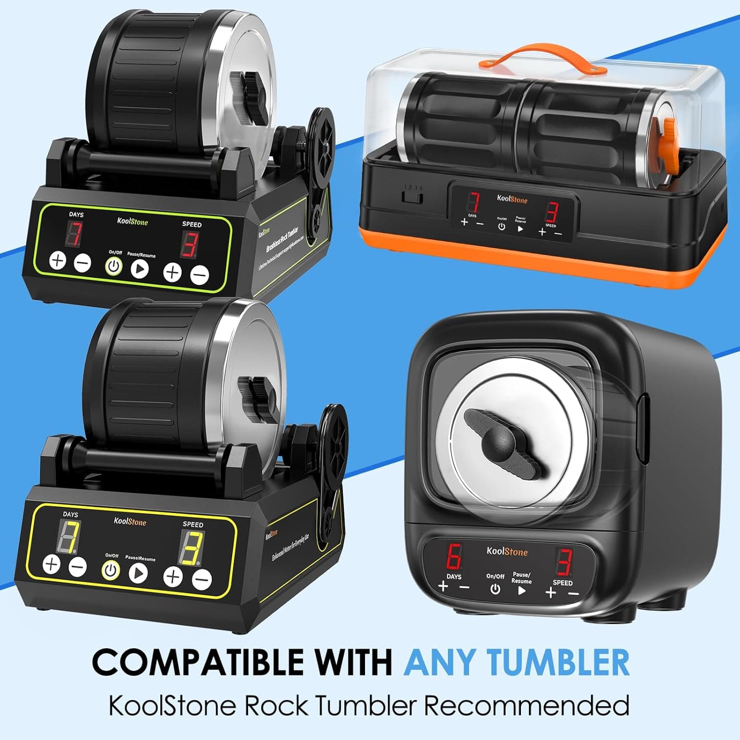 KoolStone Rock Tumbler Grit and Ceramic Tumbling Media Refill Kit thumbnail 2