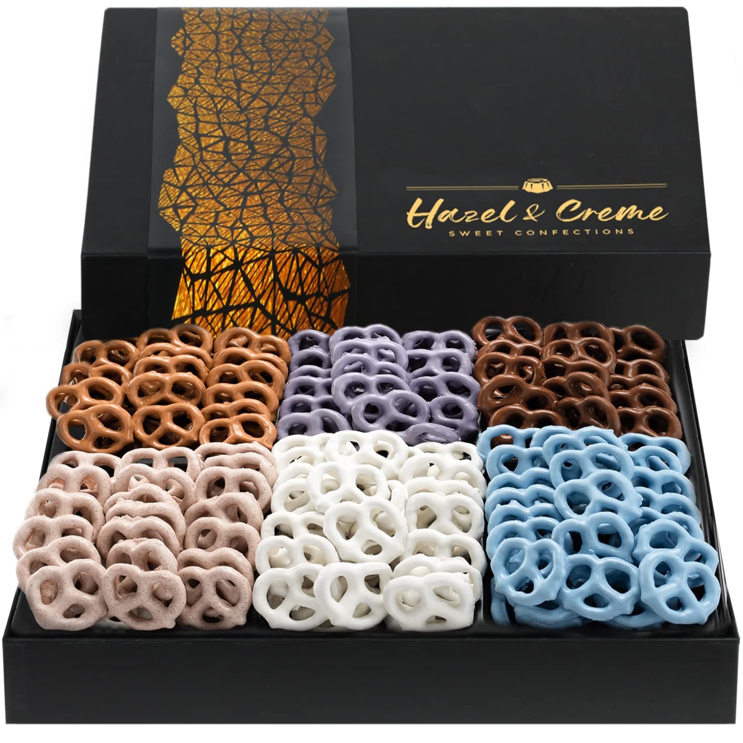 Hazel & Creme Easter Yogurt Pretzel Gift Box – 6 Flavor Gourmet Assortment view 1