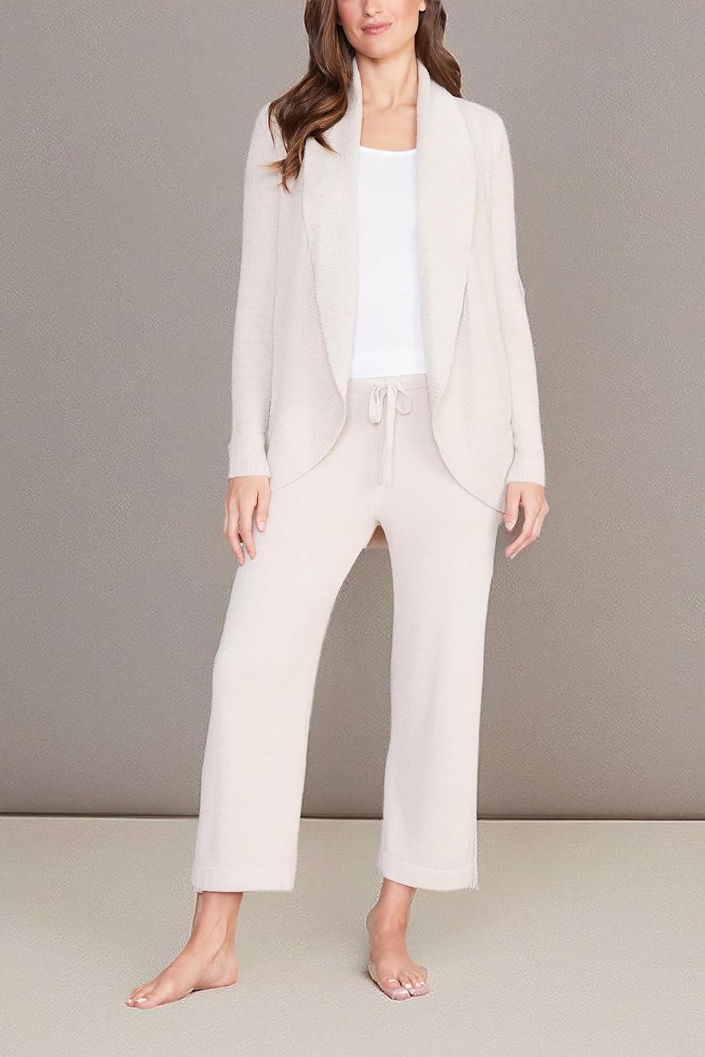 Barefoot Dreams® CozyChic Lite® Circle Cardigan, Stone, Medium at Amazon Women’s Clothing store thumbnail 4