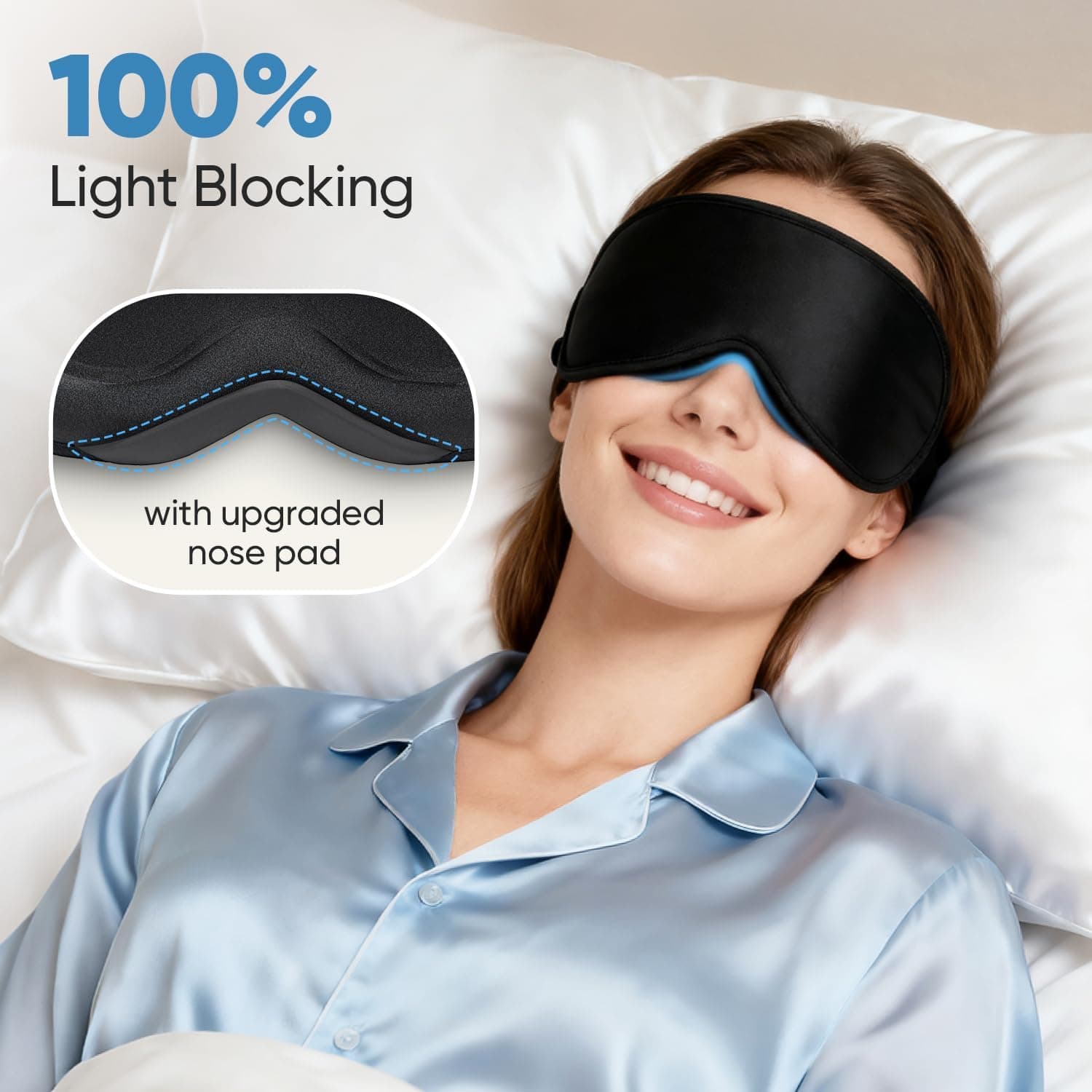 Weighted 3D Contoured Sleep Mask thumbnail 2