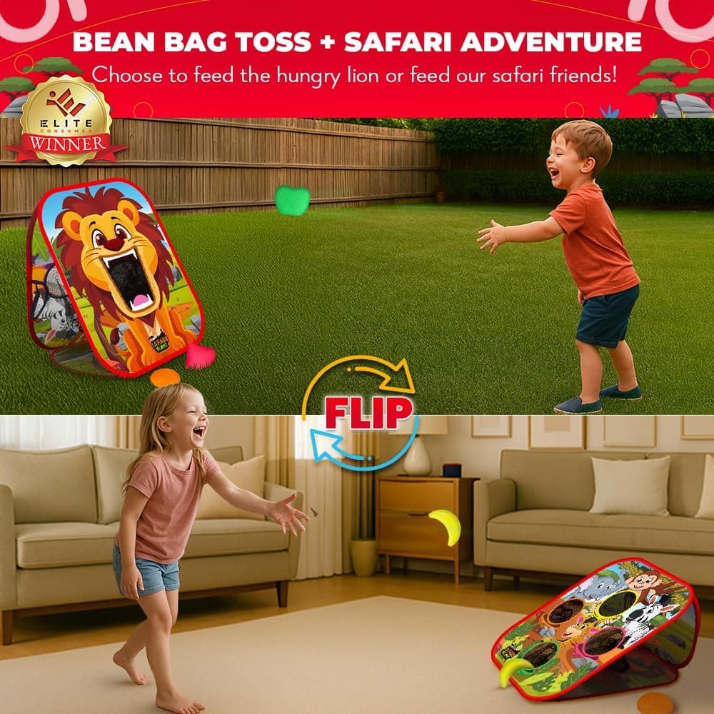 Swooc Games Safari Sling - 2-in-1 Bean Bag Toss Game for Kids thumbnail 2