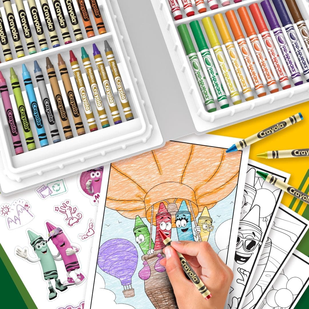 Crayola Coloring Set with Limited Edition Mauve Art Case, Limited Edition Crayons, 50+ Pieces, Gifts for Kids : Toys &amp; Games thumbnail 4