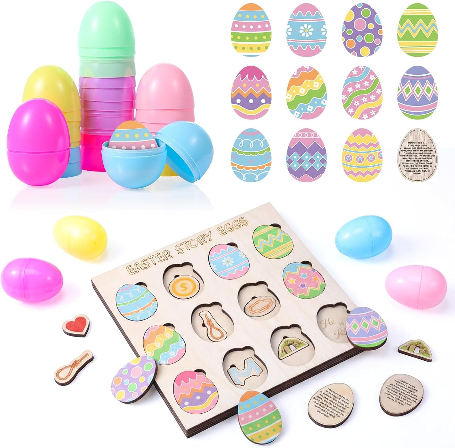 Ceenna Resurrection Easter Story Game with Wooden Board image 1