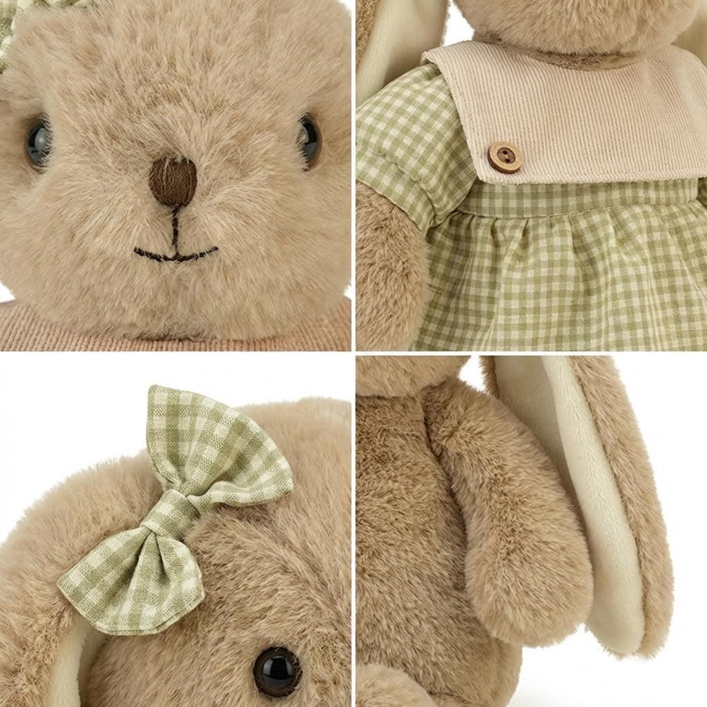 Jorkei Bunny Stuffed Animals, Soft &amp; Cute Rabbit Plush Toys, Rabbit Stuffed Animal, Easter Bunny Plush Toys (Brown 16inch) : Toys &amp; Games thumbnail 4