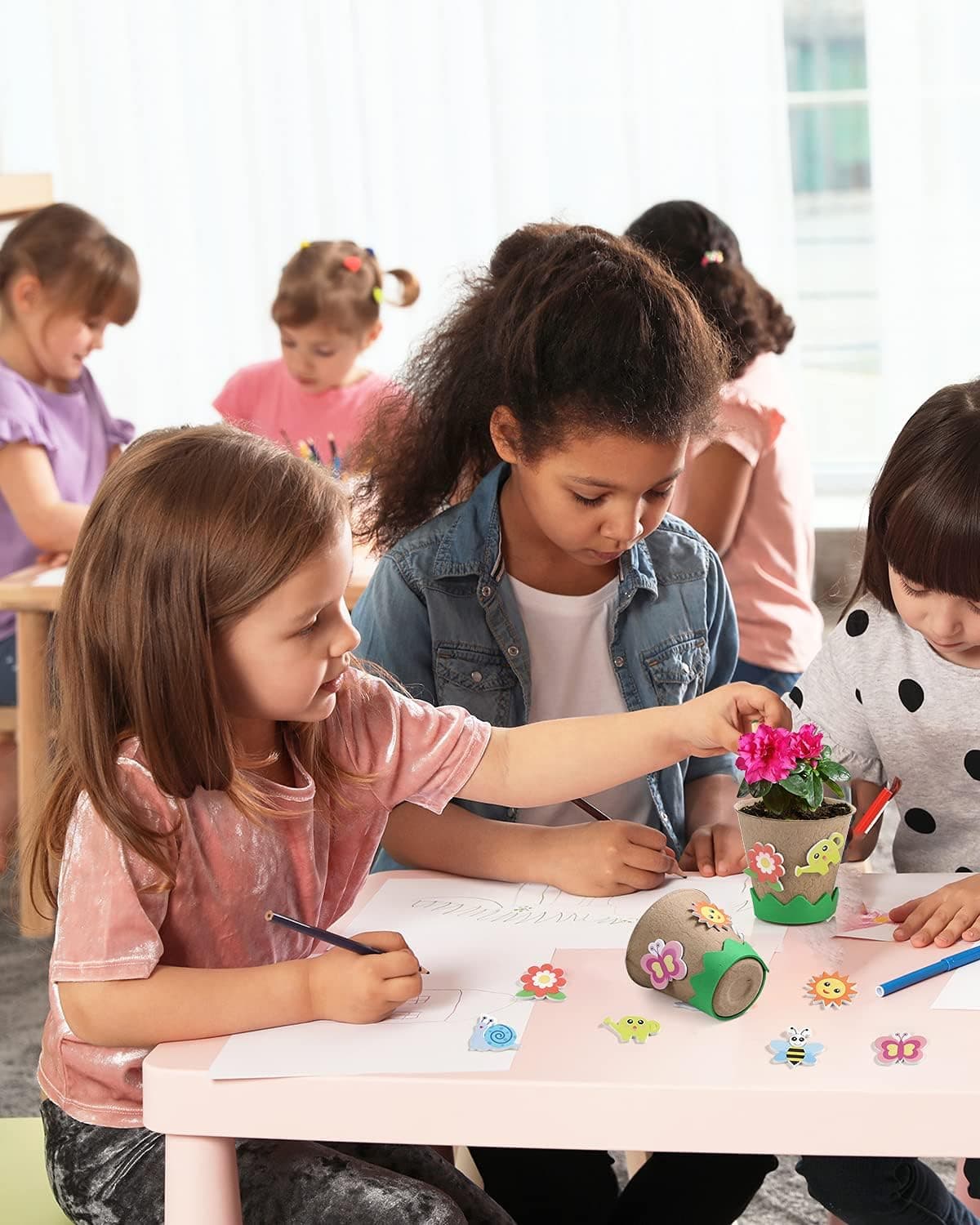 Garden Paper Pot Craft Kit - 15 Pack Flower Planting Set thumbnail 5