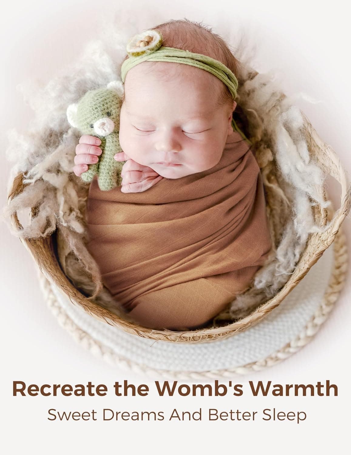 Momcozy Muslin Swaddle Blankets, 4-Pack Breathable and Skin-Friendly Receiving Blankets, Swaddle Blanket Shower Gifts &amp; Baby Registry Essentials, Large 47"x47", Warm Amber : Baby thumbnail 3