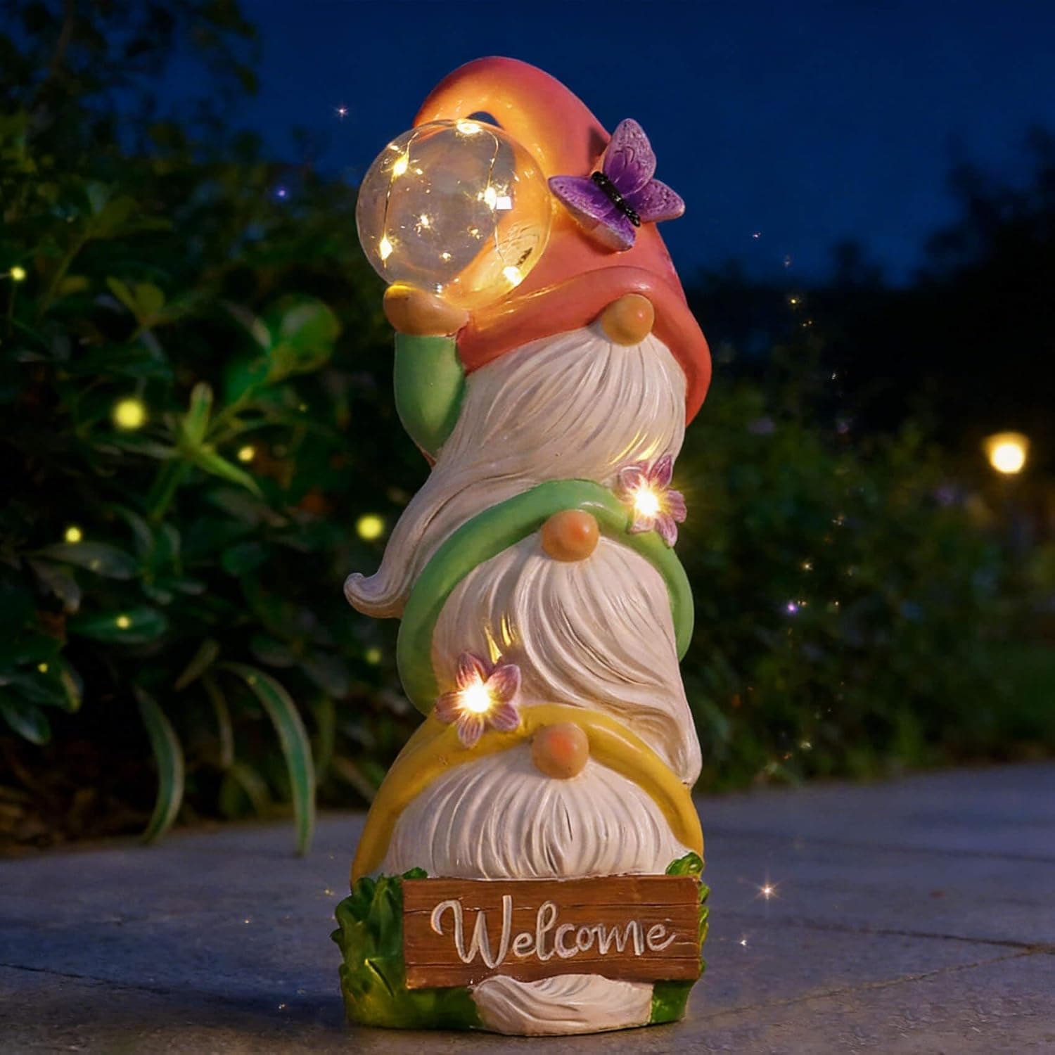 Season 2 Garden Gnome Statues with Solar Lights — Easter Gifts gift idea