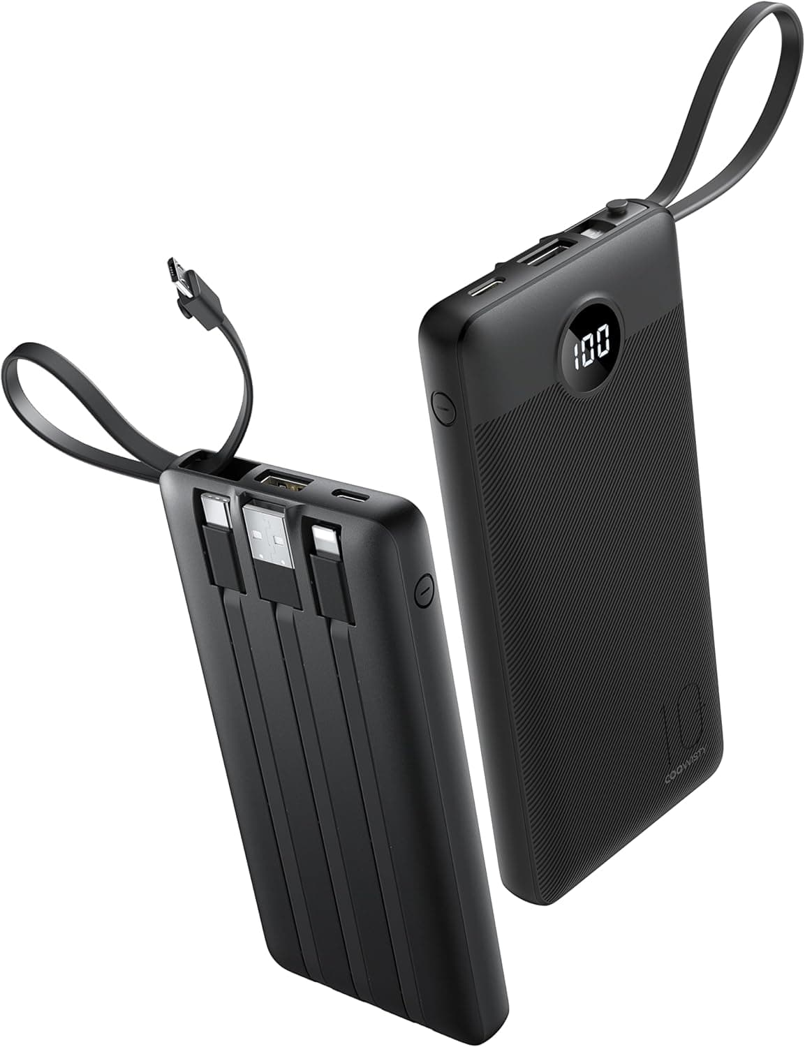 Coowisty Portable Charger 10000mAh Power Bank with Built-in Cables — Spring Gift Ideas gift idea