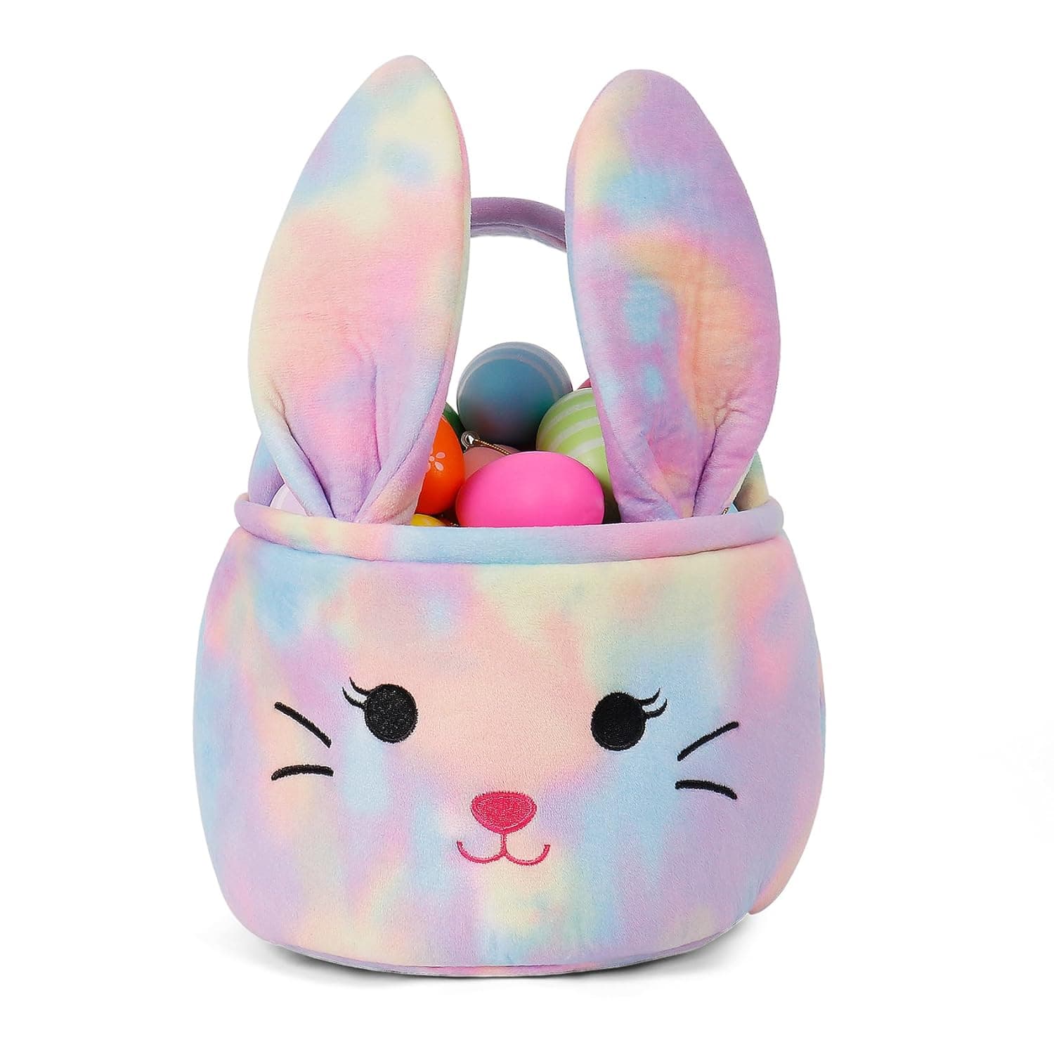 HitToys Easter Bunny Baskets for Kids, Egg Hunt Bags Plush Rabbit Bucket with Foldable Ears Easter Gifts for boys and girls : Baby thumbnail 4