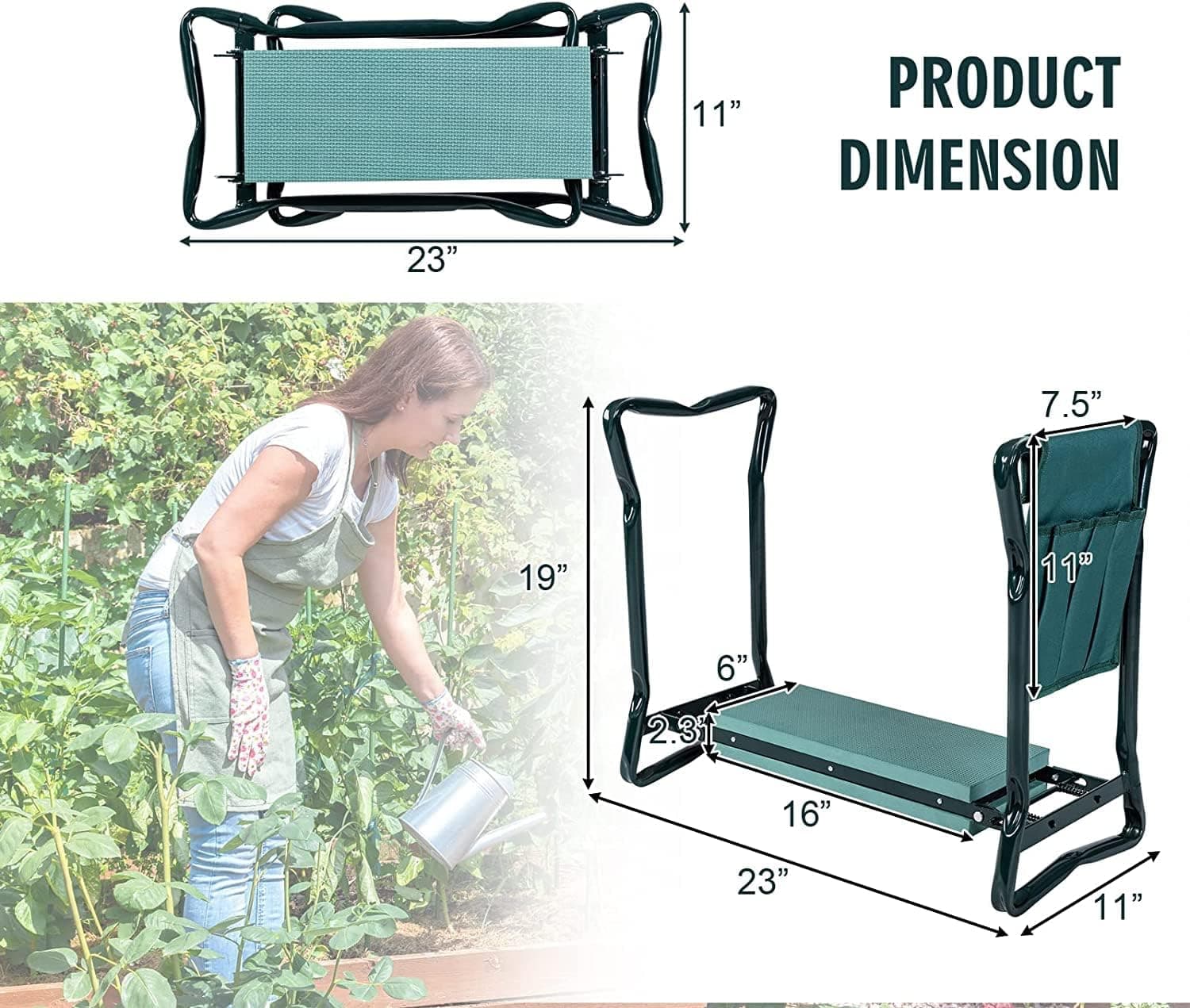 OFFICEJOY 2-in-1 Garden Kneeler and Seat thumbnail 3