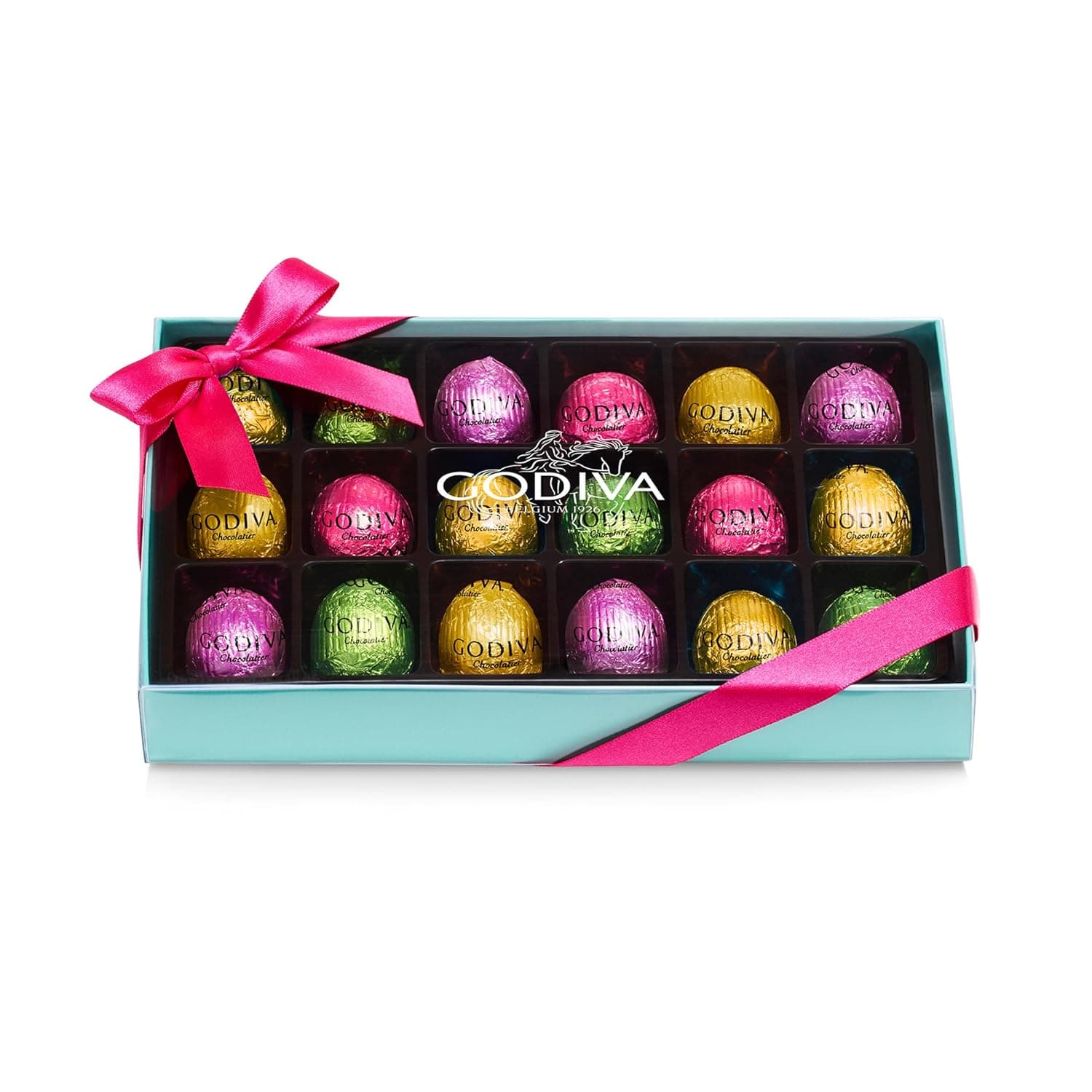 Godiva Chocolate Easter Egg Gift Box - Assorted Milk & Dark Chocolate Mini Eggs, 18 Pieces view 1