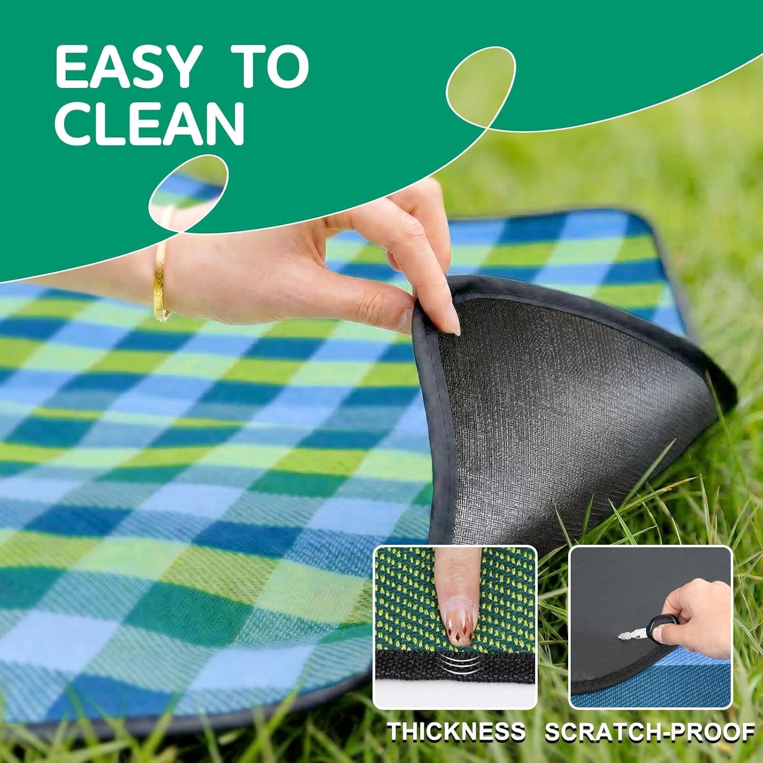 RYCHIC Extra Large Outdoor Picnic Blanket Camping Beach Mat Mama Mommy Mom Ever from Daughter Son Birthday Groom Bride Law Step Mom Stepmom Present Regalos para el día de Las Madres Mujer : Patio, Lawn &amp; Garden thumbnail 5