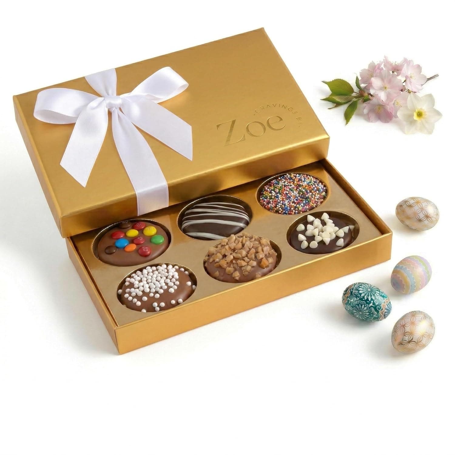CRAVINGS BY ZOE Birthday Chocolate Covered Cookies Gift Basket - 6 Count — Easter Gifts gift idea
