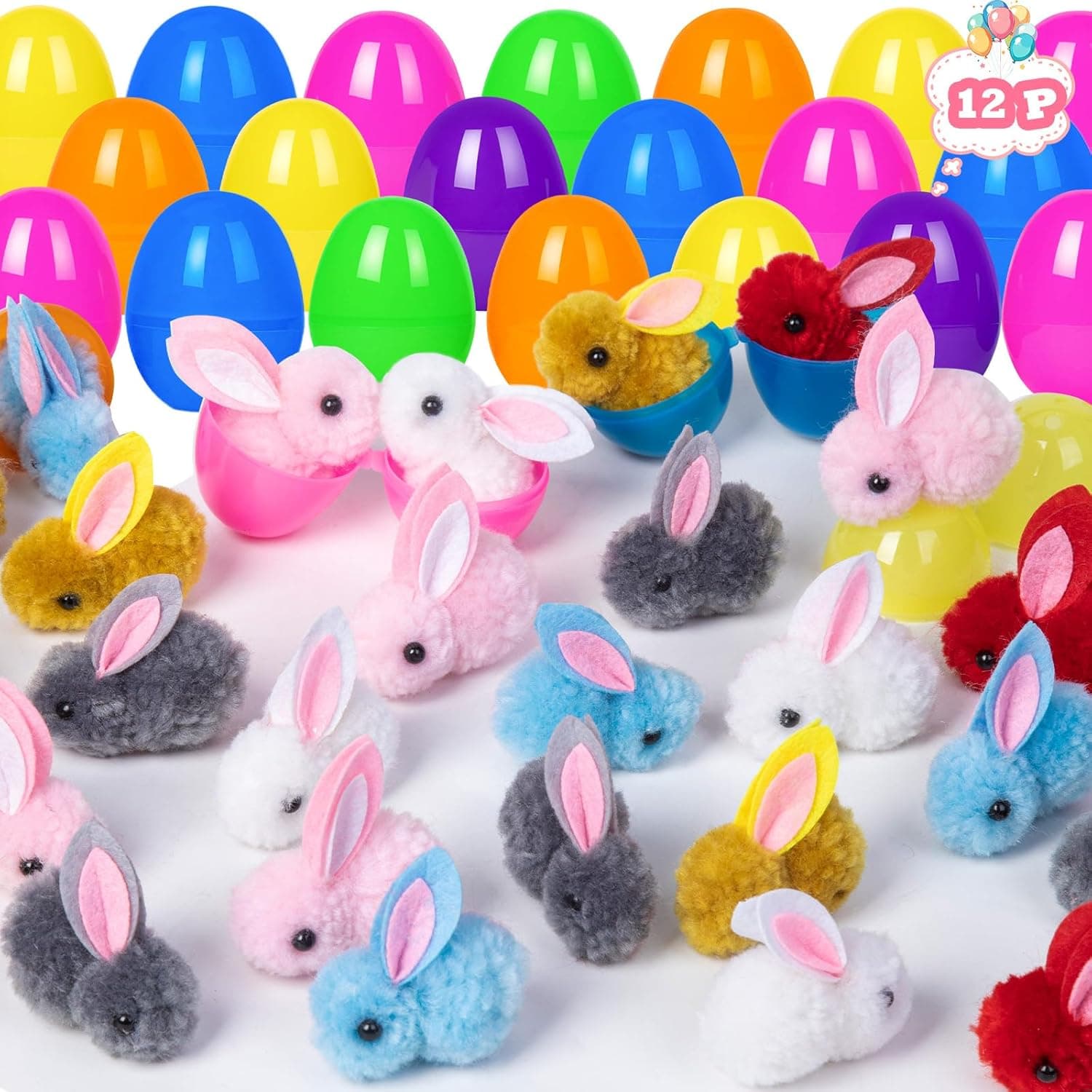 Aurdox 12 Pack Easter Egg Fillers Plush Bunny Toys — Easter Gifts gift idea