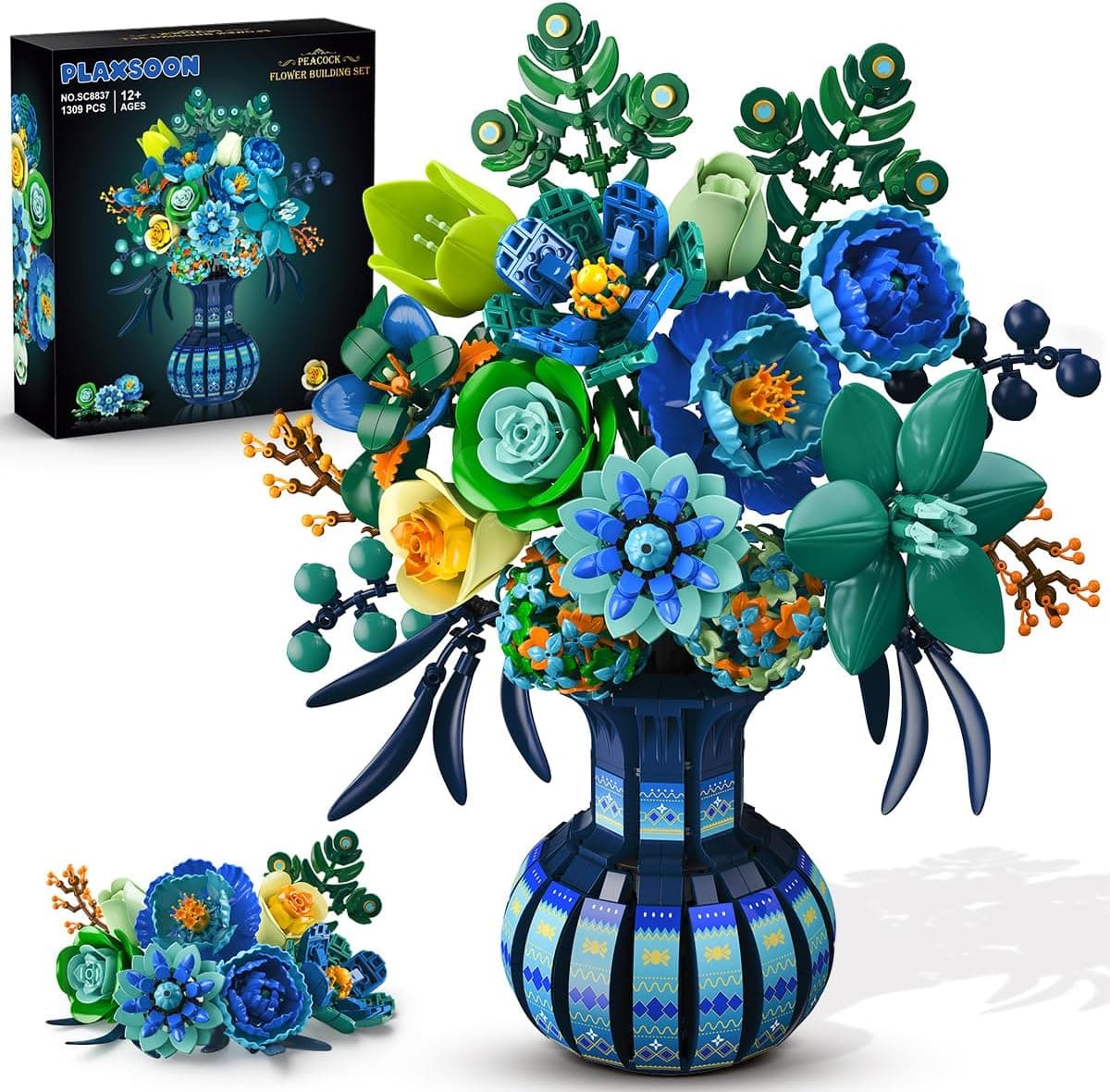 PLAXSOON Flowers Building Set with Vase - Botanical Collection — Easter Gifts gift idea