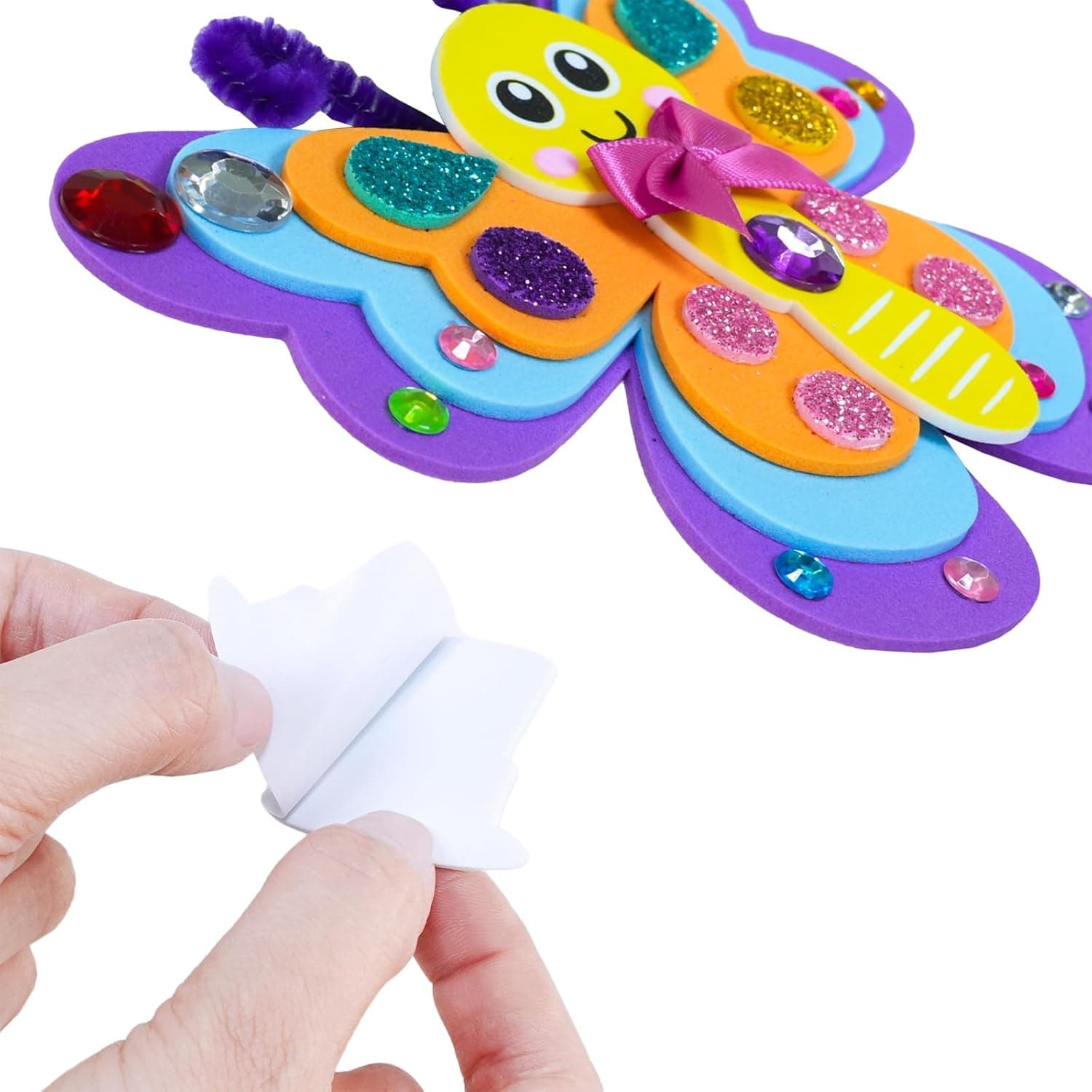 Winlyn 24 Sets Butterfly Craft Kits - DIY 3D Rainbow Butterfly Ornaments thumbnail 3