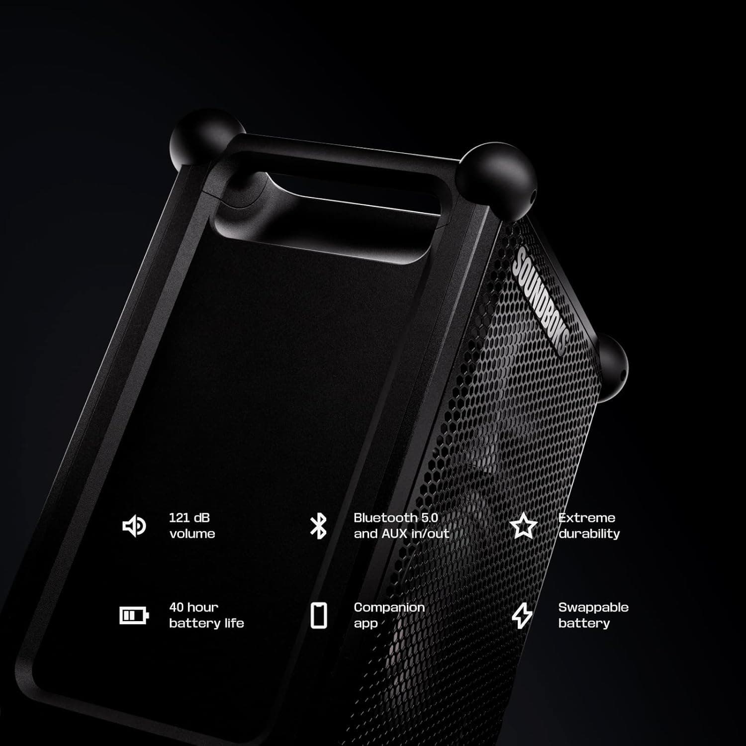 Soundboks Mix Portable Bluetooth Speaker - Black thumbnail 3