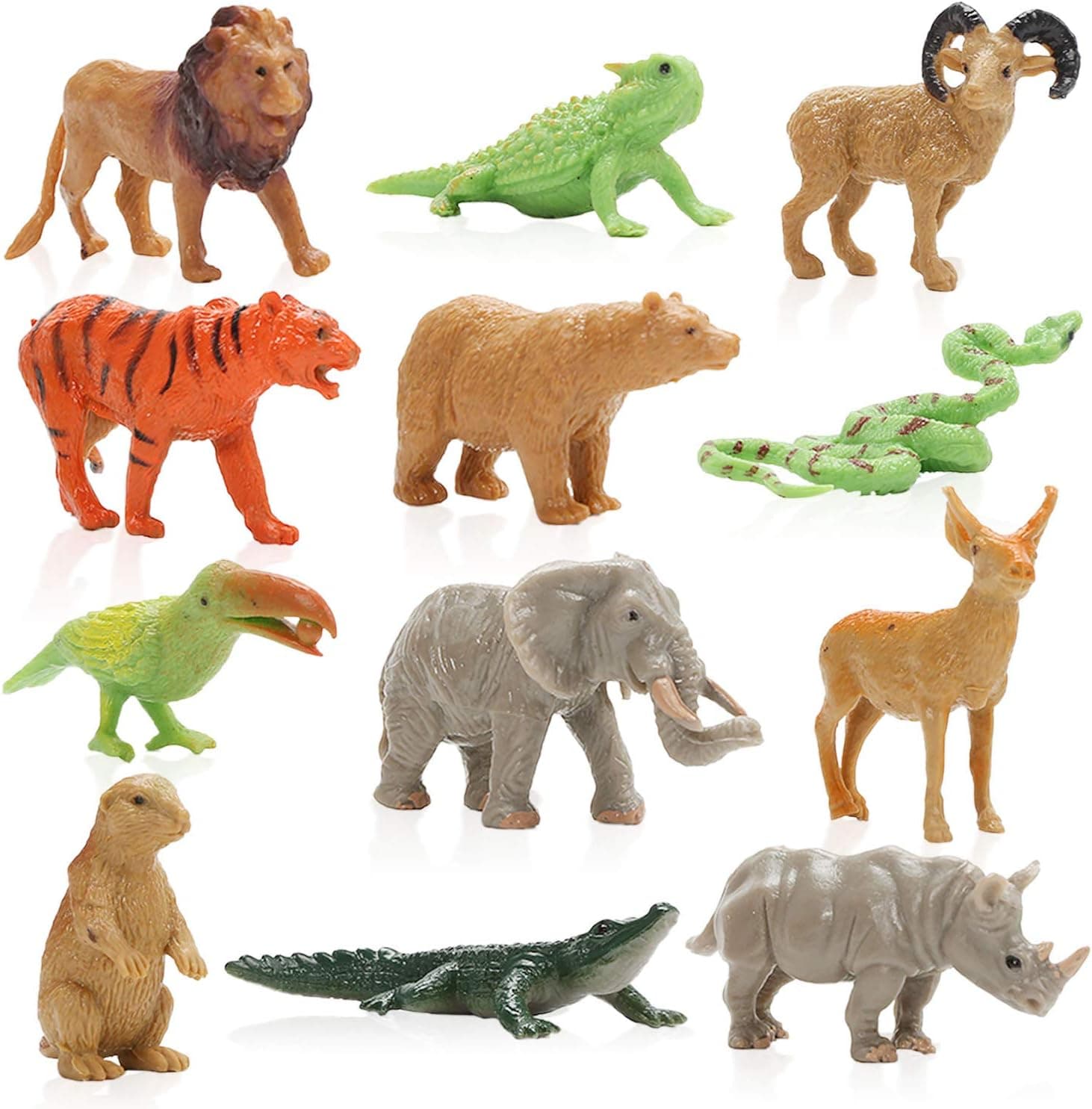 CUTE STONE 24 Pack Filled Easter Eggs with Dinosaurs and Animals thumbnail 3